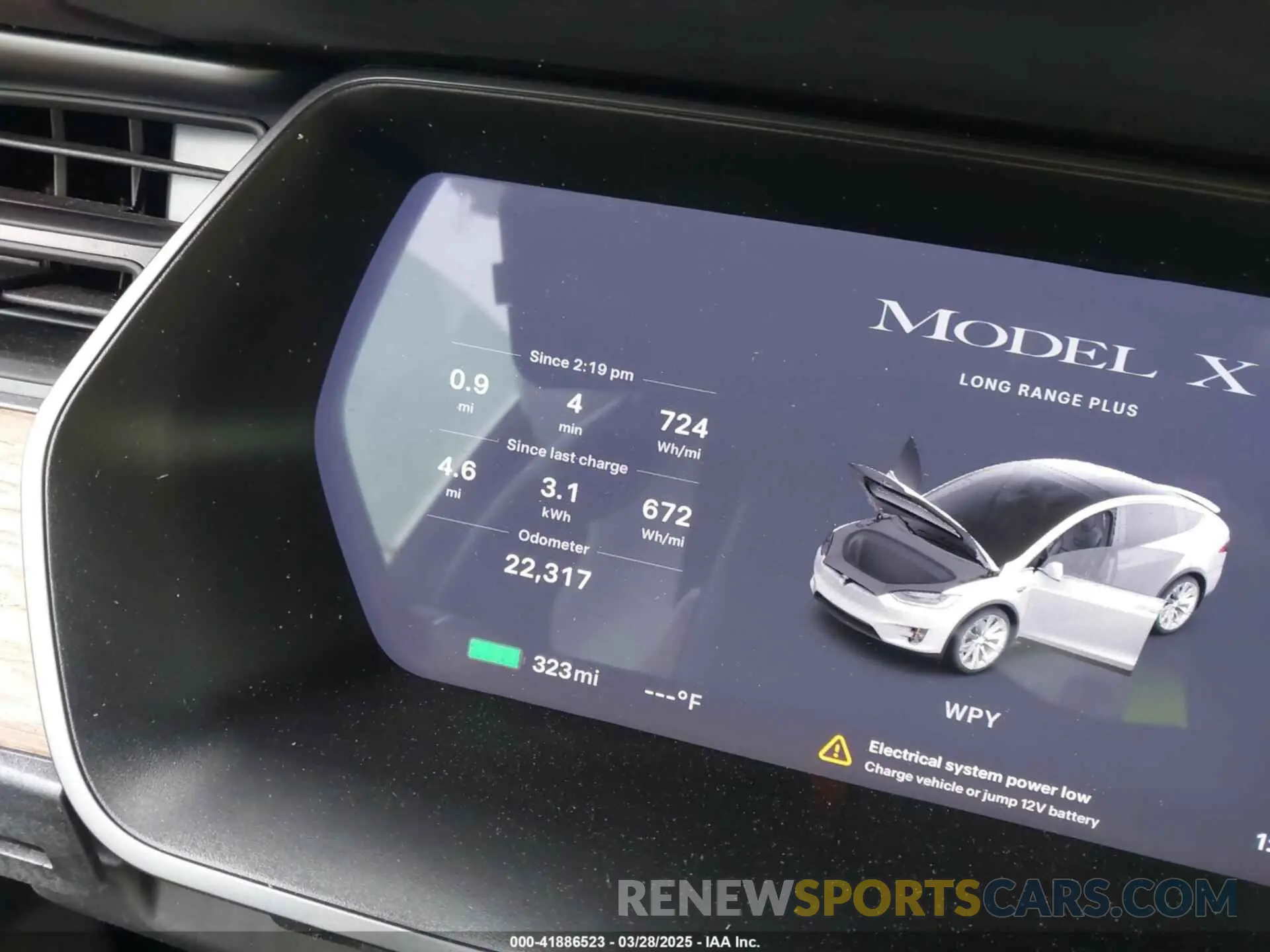 17 fotografías del automóvil dañado 5YJXCDE22MF319401 TESLA MODEL X 2021