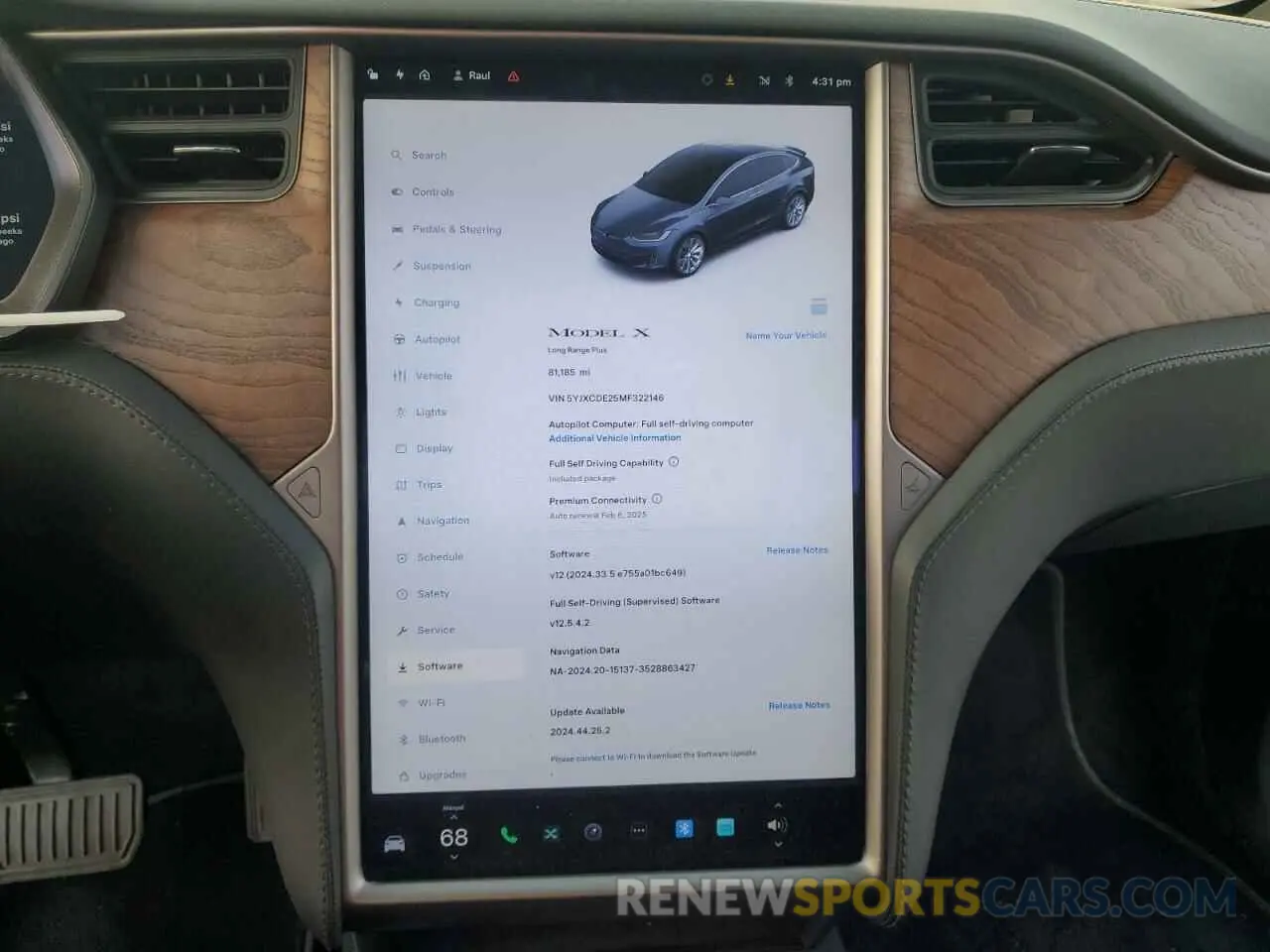 9 fotografías del automóvil dañado 5YJXCDE25MF322146 TESLA MODEL X 2021