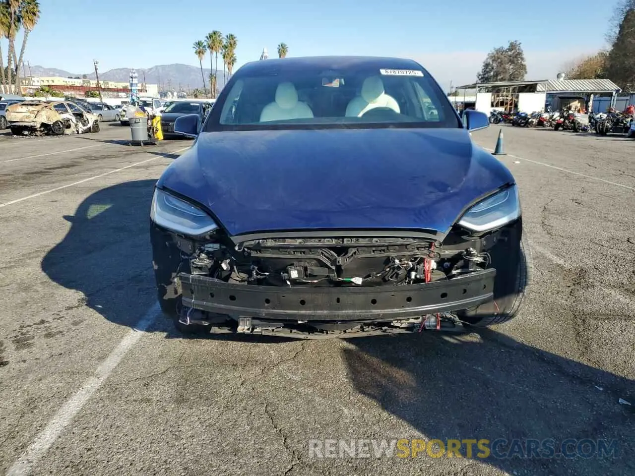 5 fotografías del automóvil dañado 5YJXCDE25MF325046 TESLA MODEL X 2021