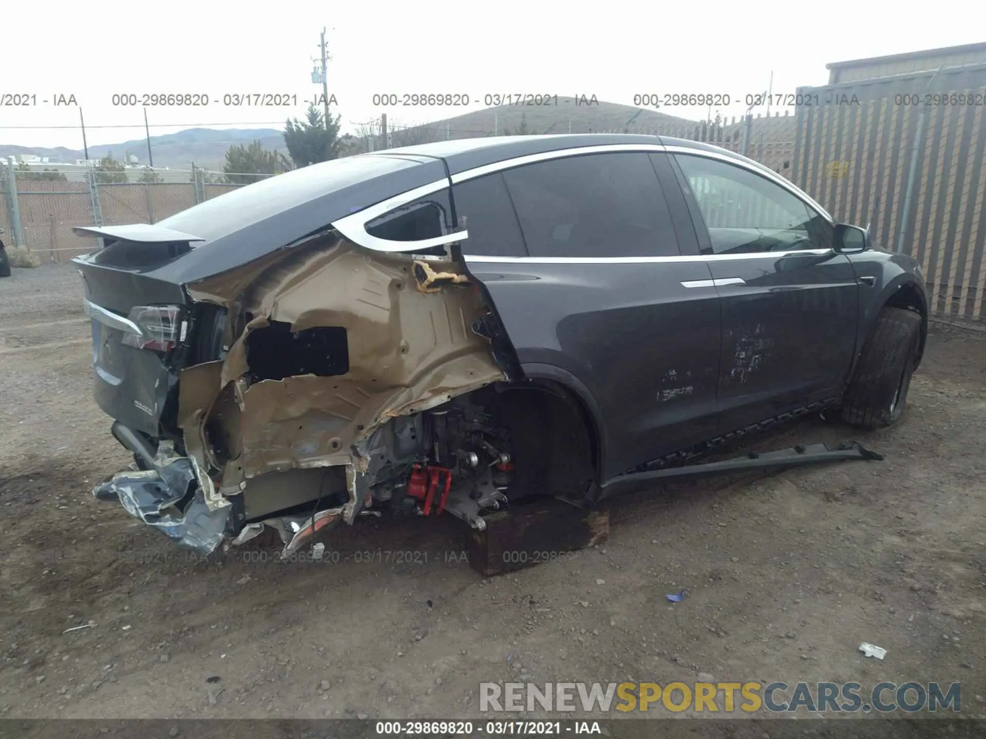 4 fotografías del automóvil dañado 5YJXCDE46MF325400 TESLA MODEL X 2021