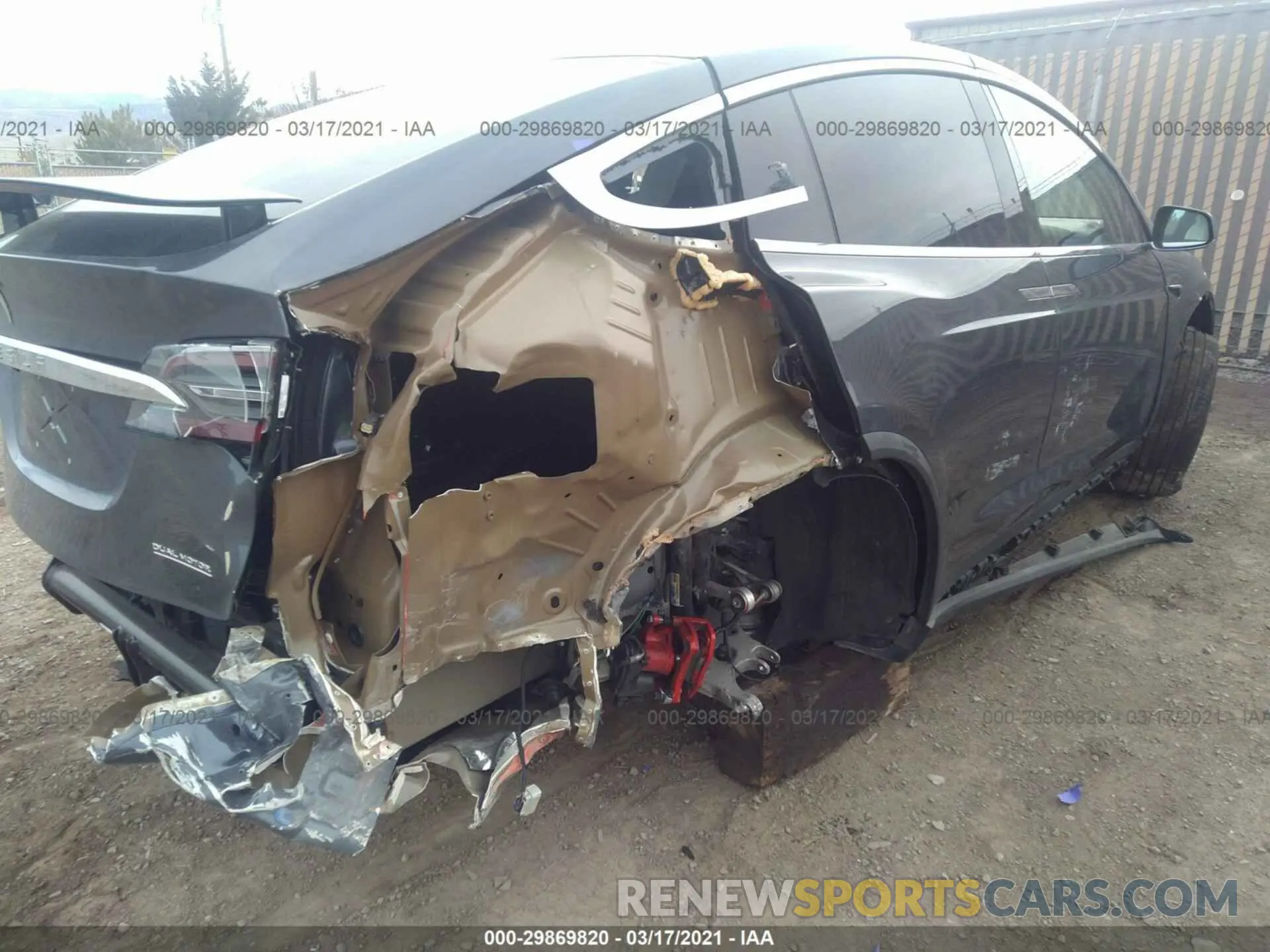 6 fotografías del automóvil dañado 5YJXCDE46MF325400 TESLA MODEL X 2021