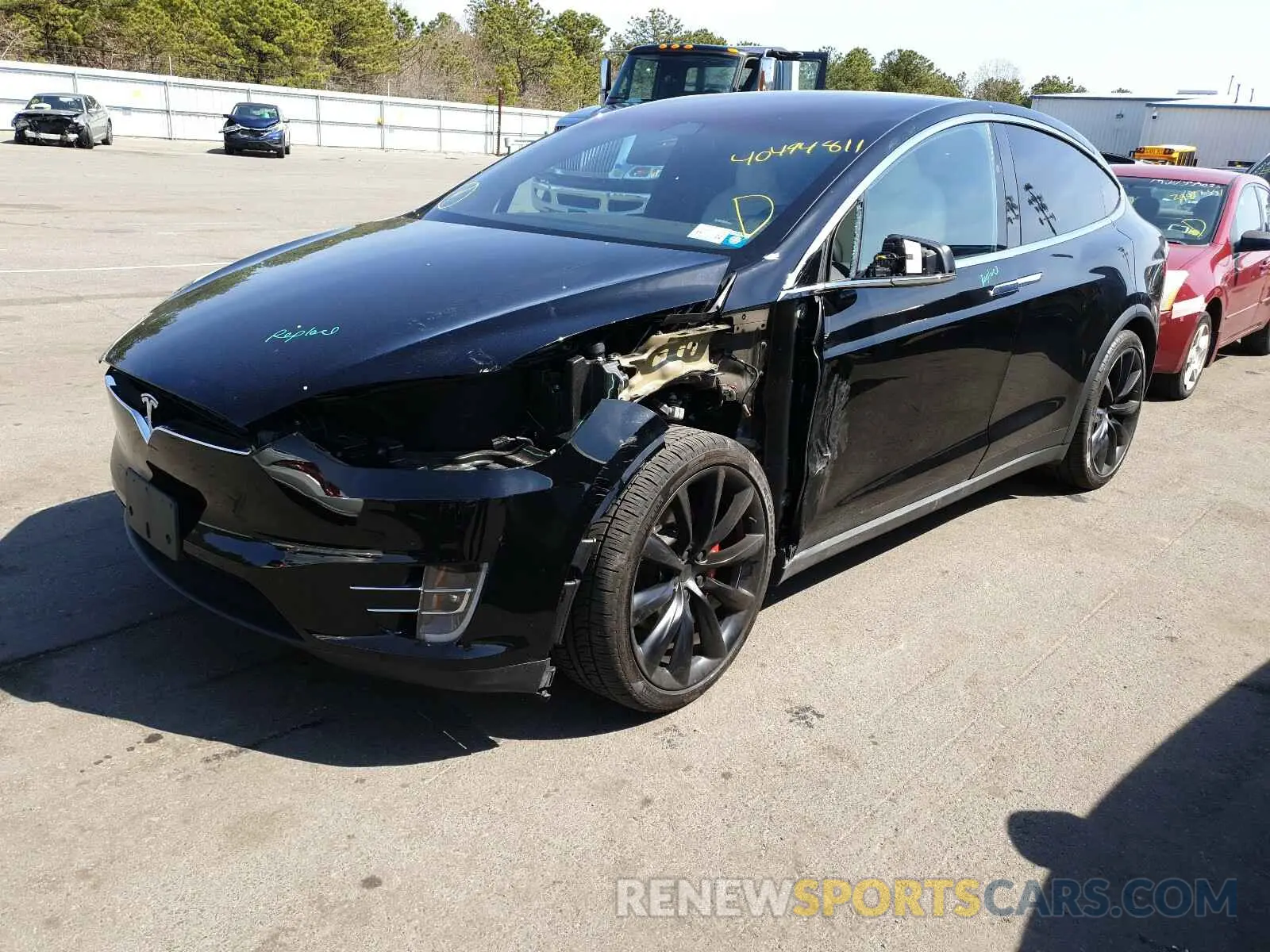 2 fotografías del automóvil dañado 5YJXCDE48MF308193 TESLA MODEL X 2021