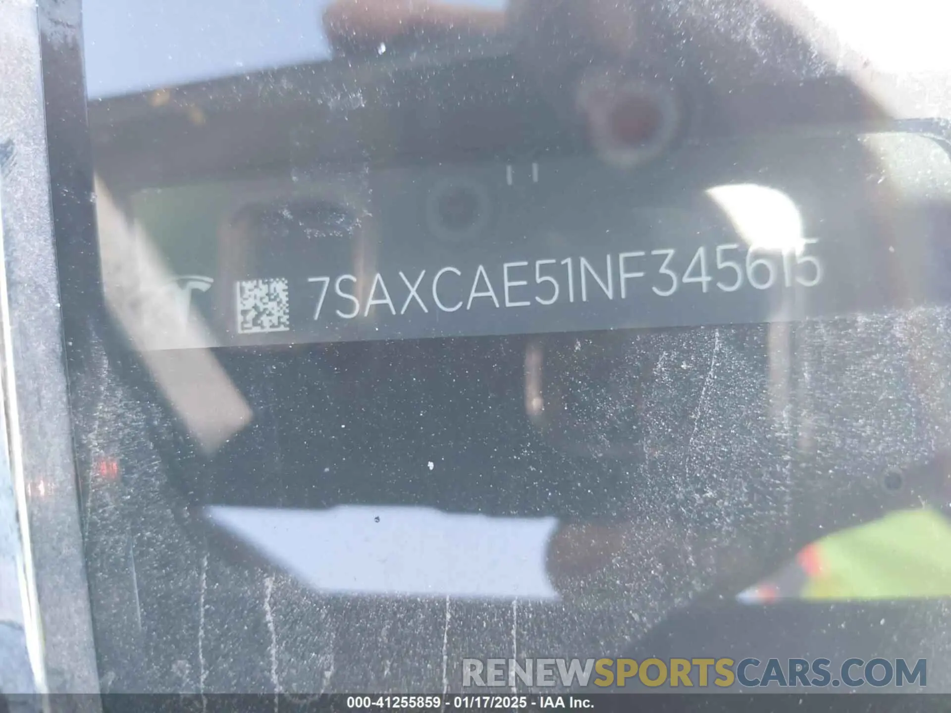 9 fotografías del automóvil dañado 7SAXCAE51NF345615 TESLA MODEL X 2022