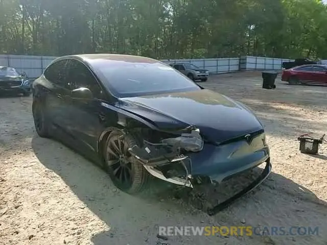11 fotografías del automóvil dañado 7SAXCAE53NF357197 TESLA MODEL X 2022