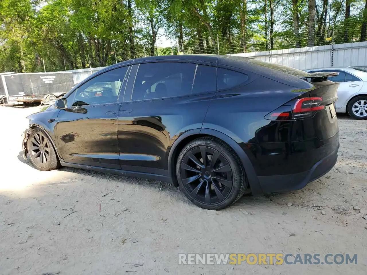 2 fotografías del automóvil dañado 7SAXCAE53NF357197 TESLA MODEL X 2022