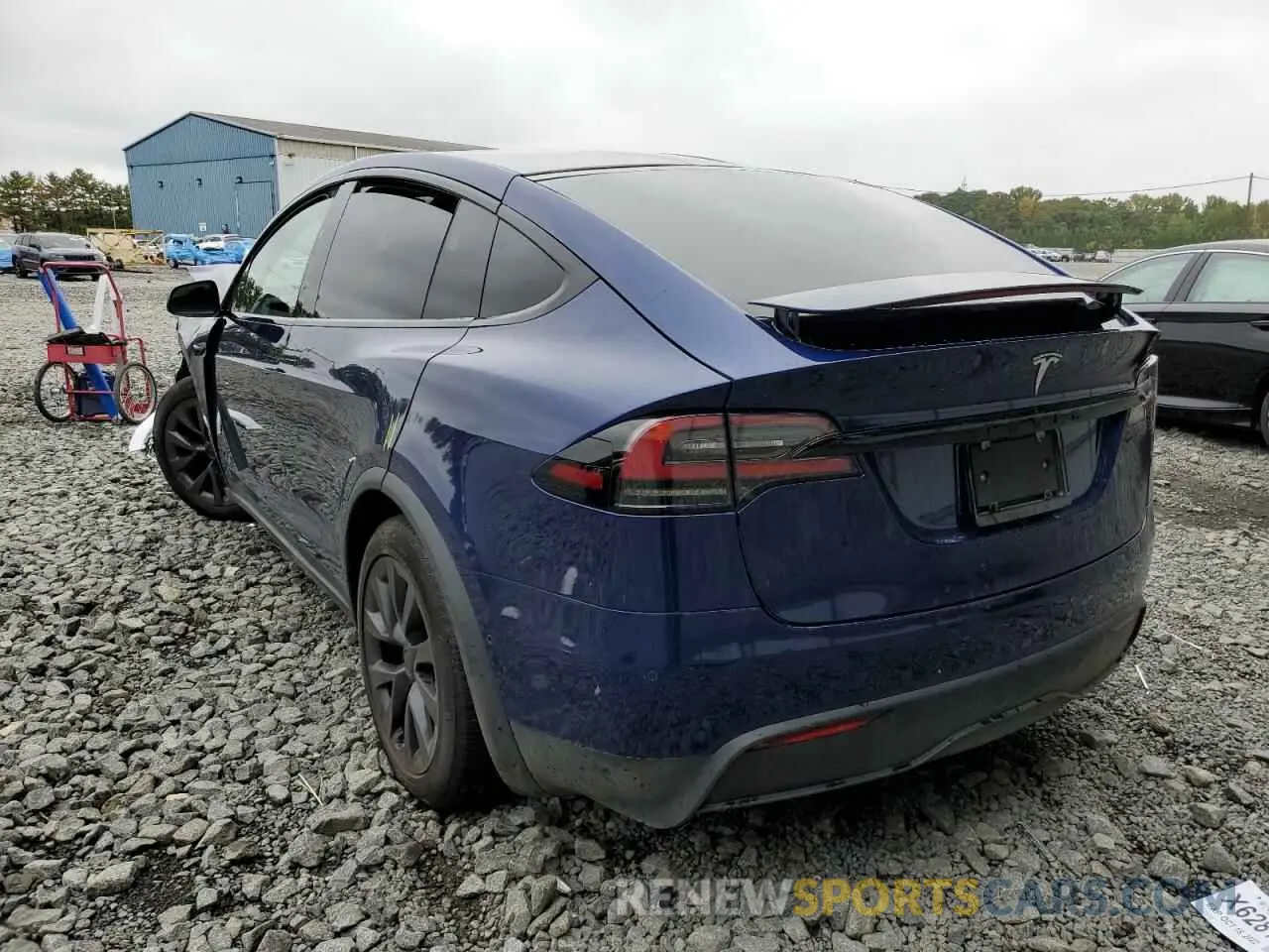3 fotografías del automóvil dañado 7SAXCAE53NF359838 TESLA MODEL X 2022