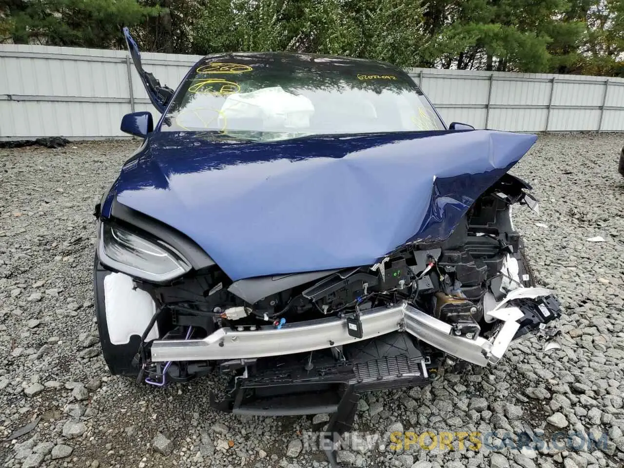 7 fotografías del automóvil dañado 7SAXCAE53NF359838 TESLA MODEL X 2022