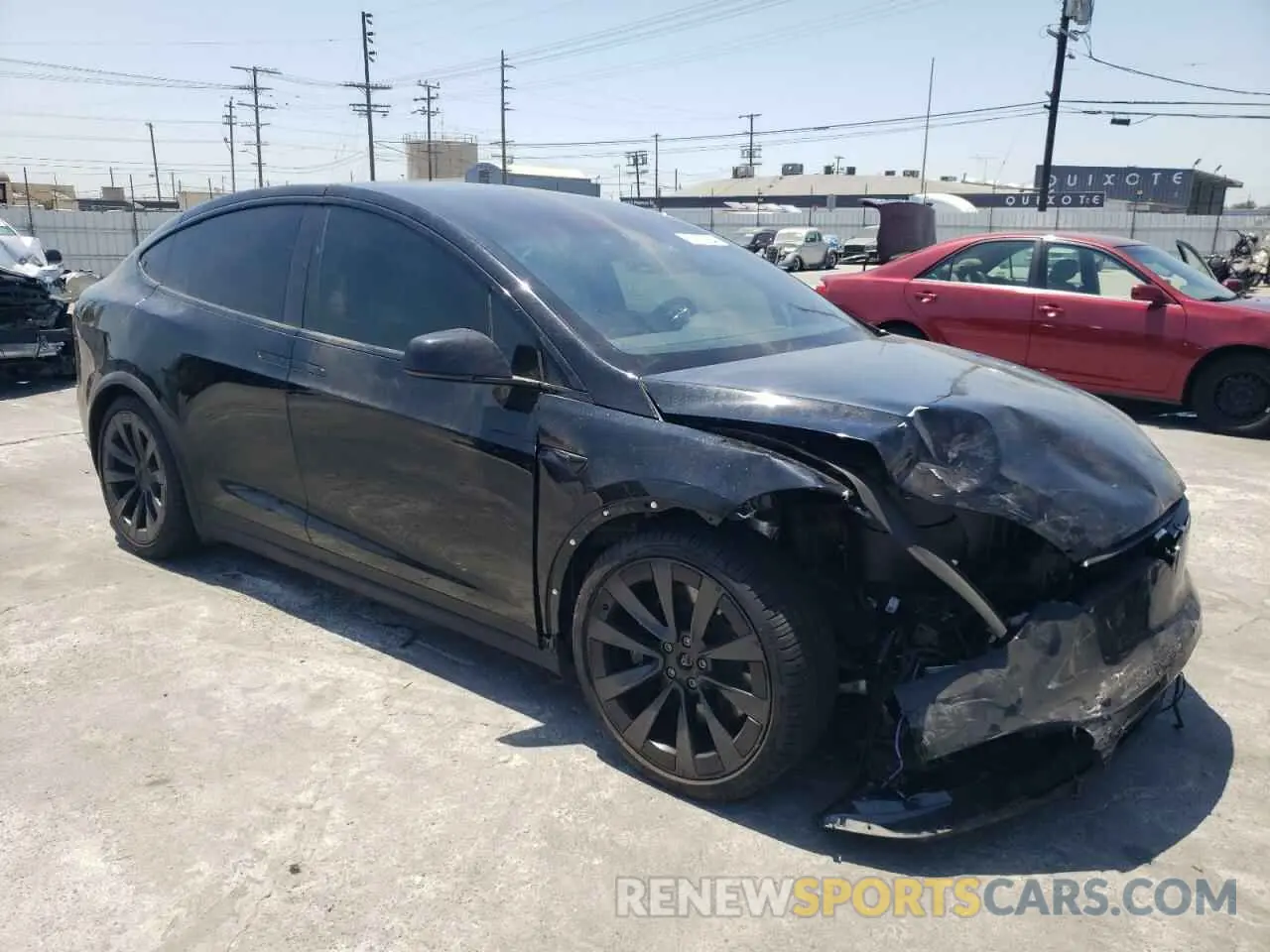 4 fotografías del automóvil dañado 7SAXCAE53NF359967 TESLA MODEL X 2022