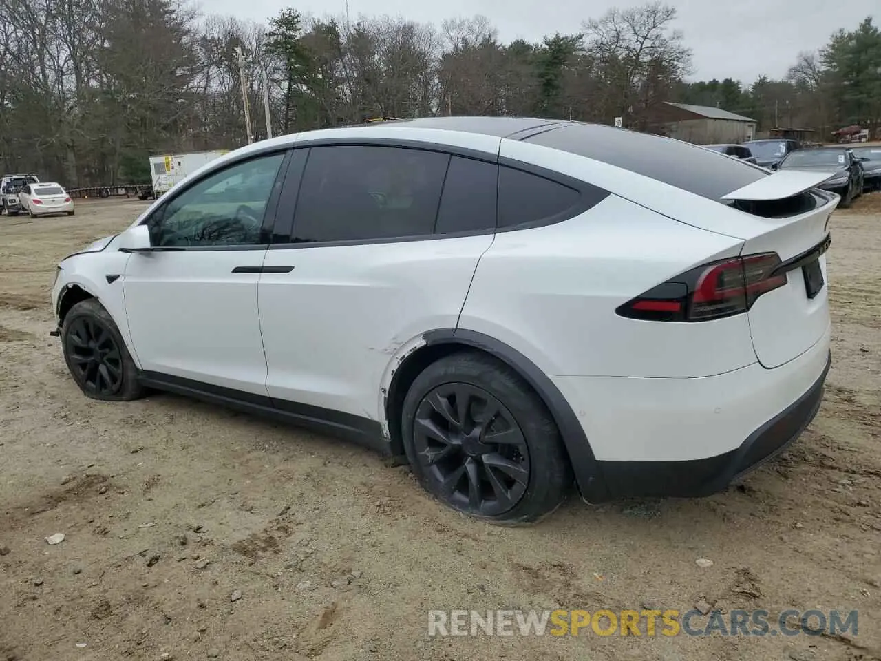 2 fotografías del automóvil dañado 7SAXCAE54NF354888 TESLA MODEL X 2022