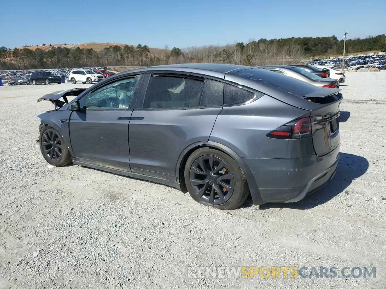 2 fotografías del automóvil dañado 7SAXCAE56NF345156 TESLA MODEL X 2022
