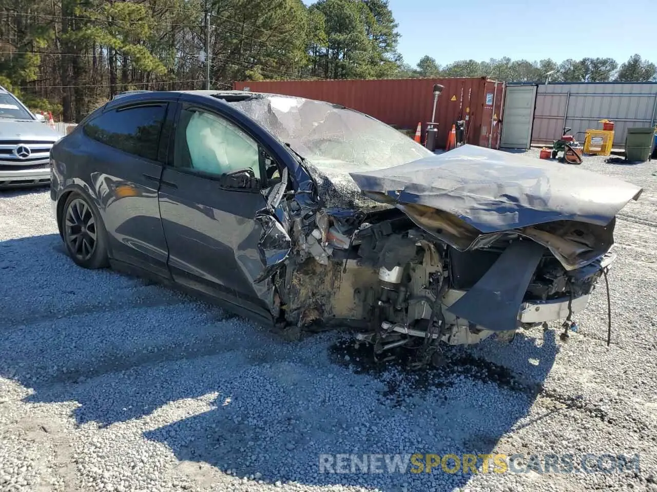 4 fotografías del automóvil dañado 7SAXCAE56NF345156 TESLA MODEL X 2022