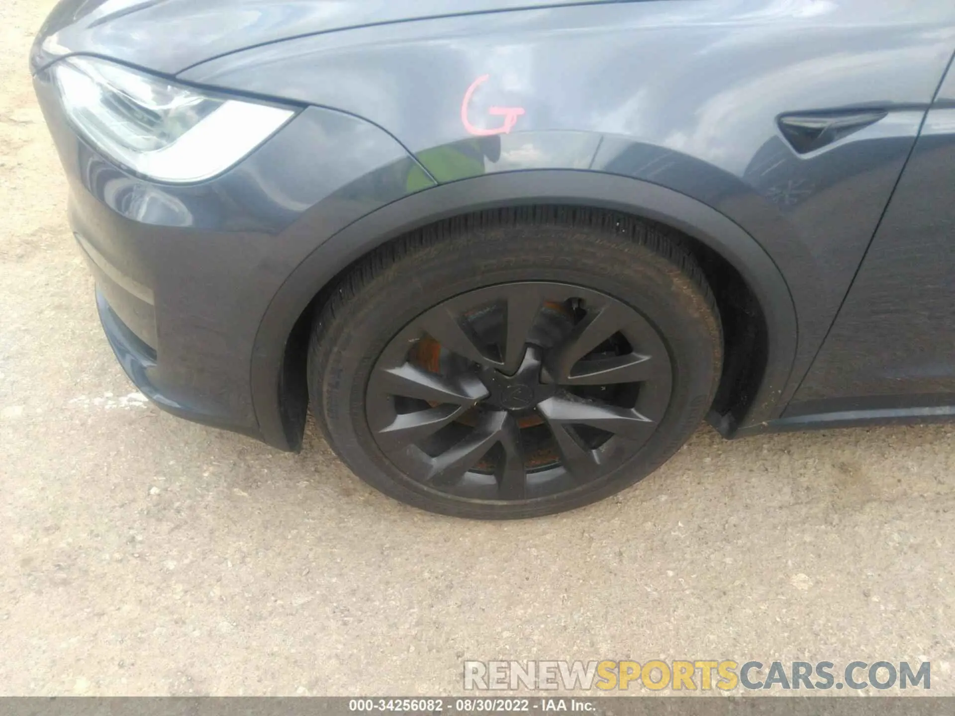 12 fotografías del automóvil dañado 7SAXCAE56NF346341 TESLA MODEL X 2022