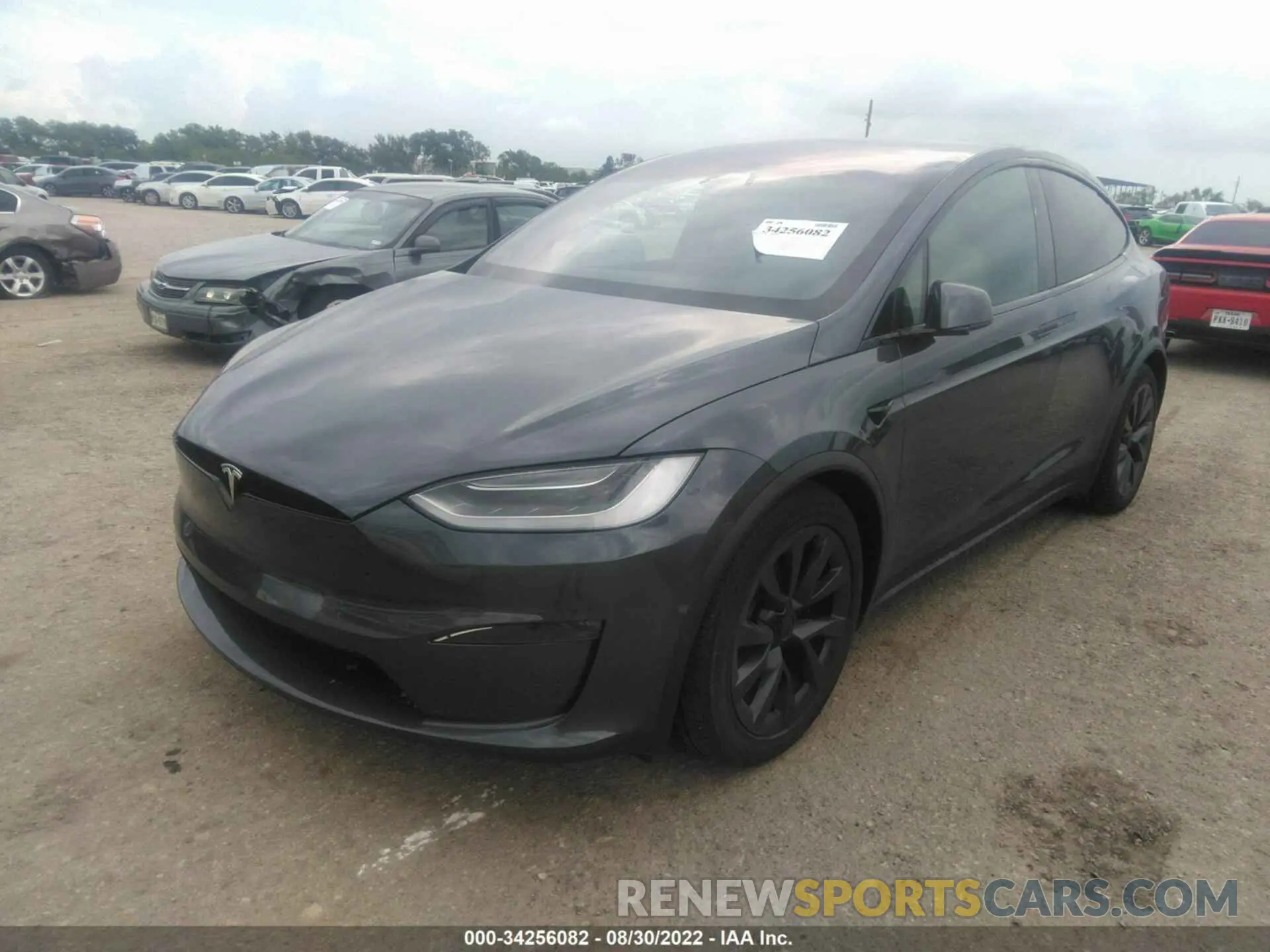 2 fotografías del automóvil dañado 7SAXCAE56NF346341 TESLA MODEL X 2022