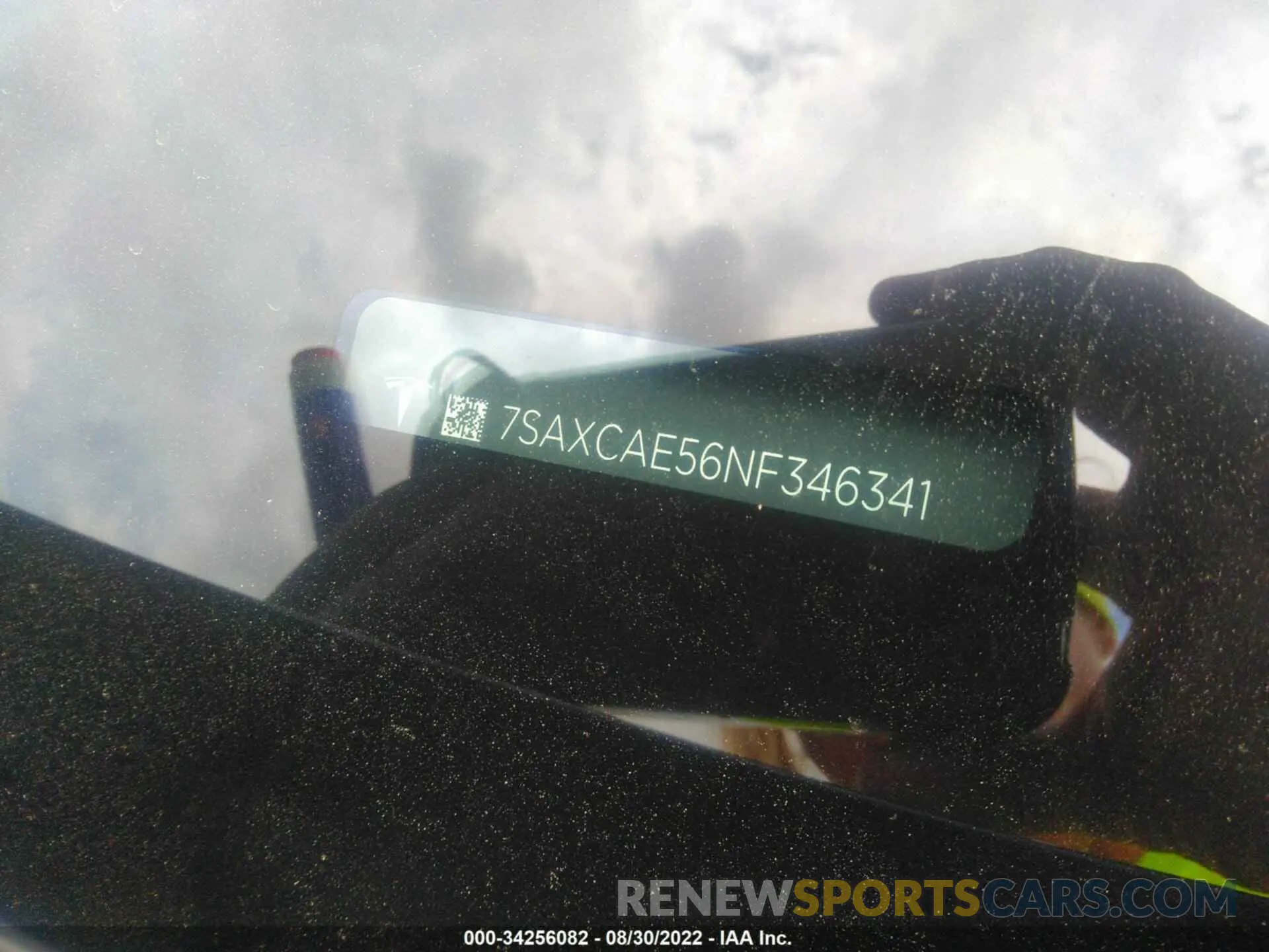 9 fotografías del automóvil dañado 7SAXCAE56NF346341 TESLA MODEL X 2022
