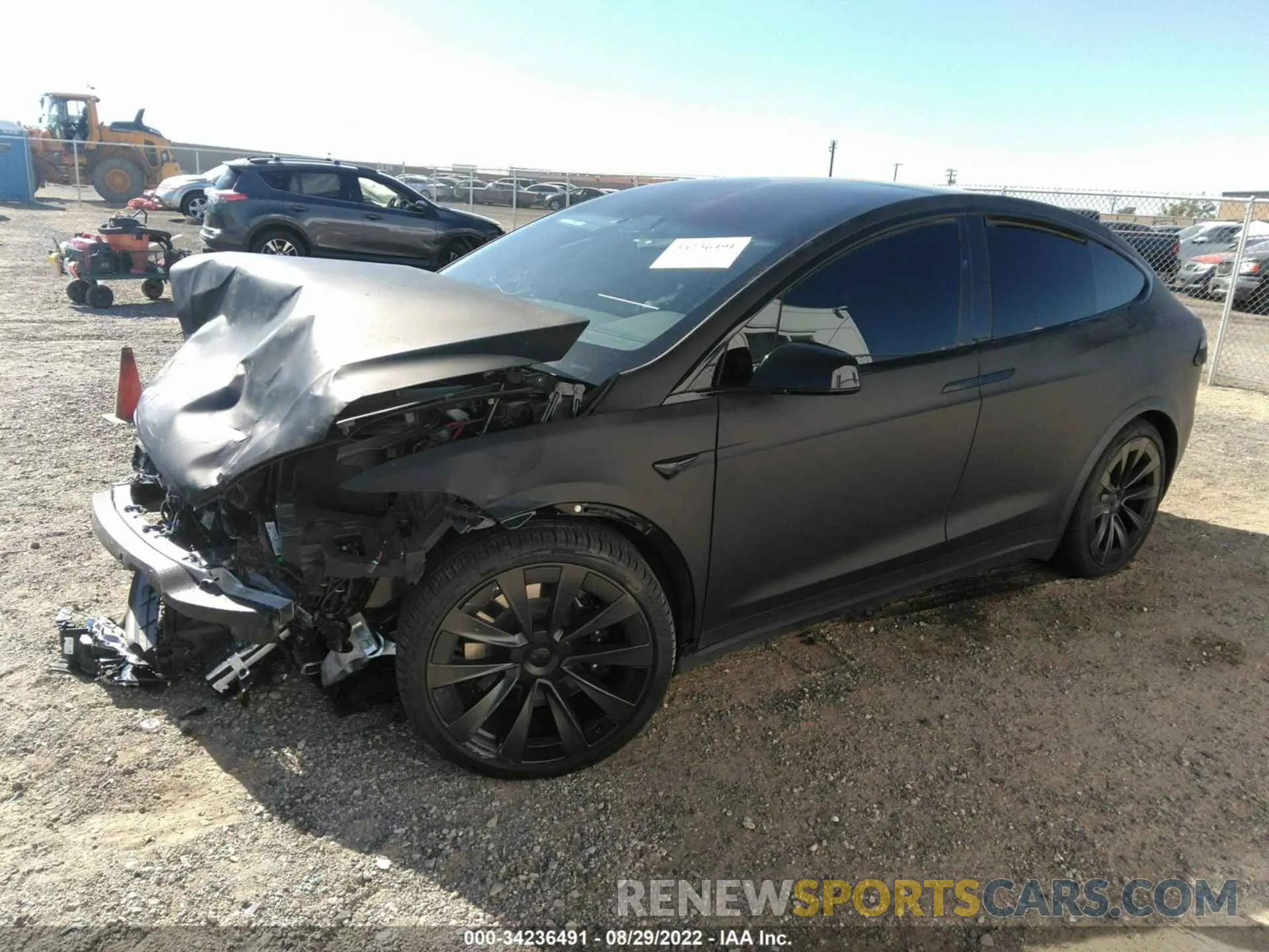 2 fotografías del automóvil dañado 7SAXCAE56NF349515 TESLA MODEL X 2022