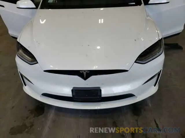 11 fotografías del automóvil dañado 7SAXCAE57NF345585 TESLA MODEL X 2022