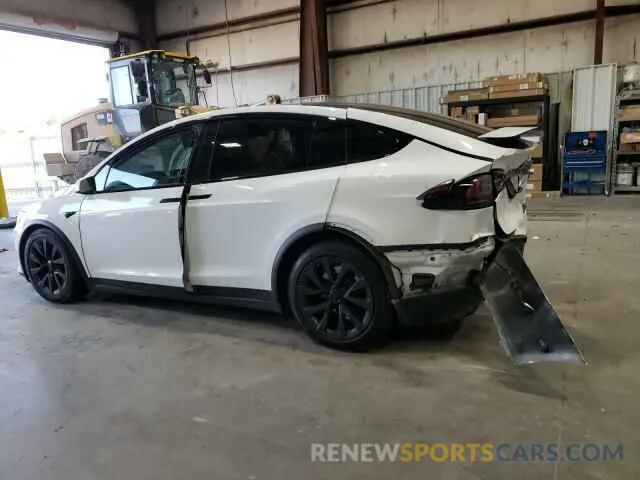 2 fotografías del automóvil dañado 7SAXCAE57NF345585 TESLA MODEL X 2022