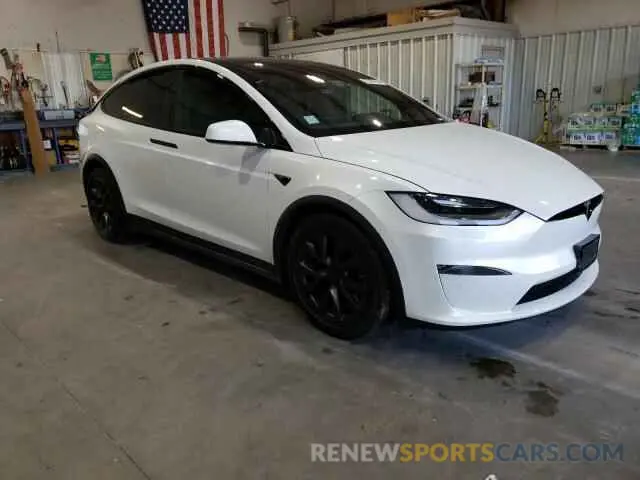4 fotografías del automóvil dañado 7SAXCAE57NF345585 TESLA MODEL X 2022