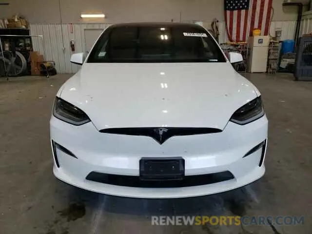 5 fotografías del automóvil dañado 7SAXCAE57NF345585 TESLA MODEL X 2022