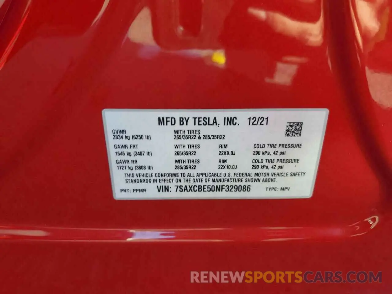 13 fotografías del automóvil dañado 7SAXCBE50NF329086 TESLA MODEL X 2022