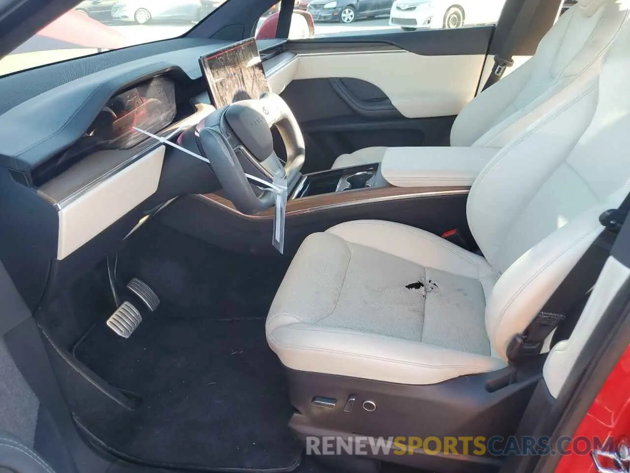7 fotografías del automóvil dañado 7SAXCBE50NF329086 TESLA MODEL X 2022