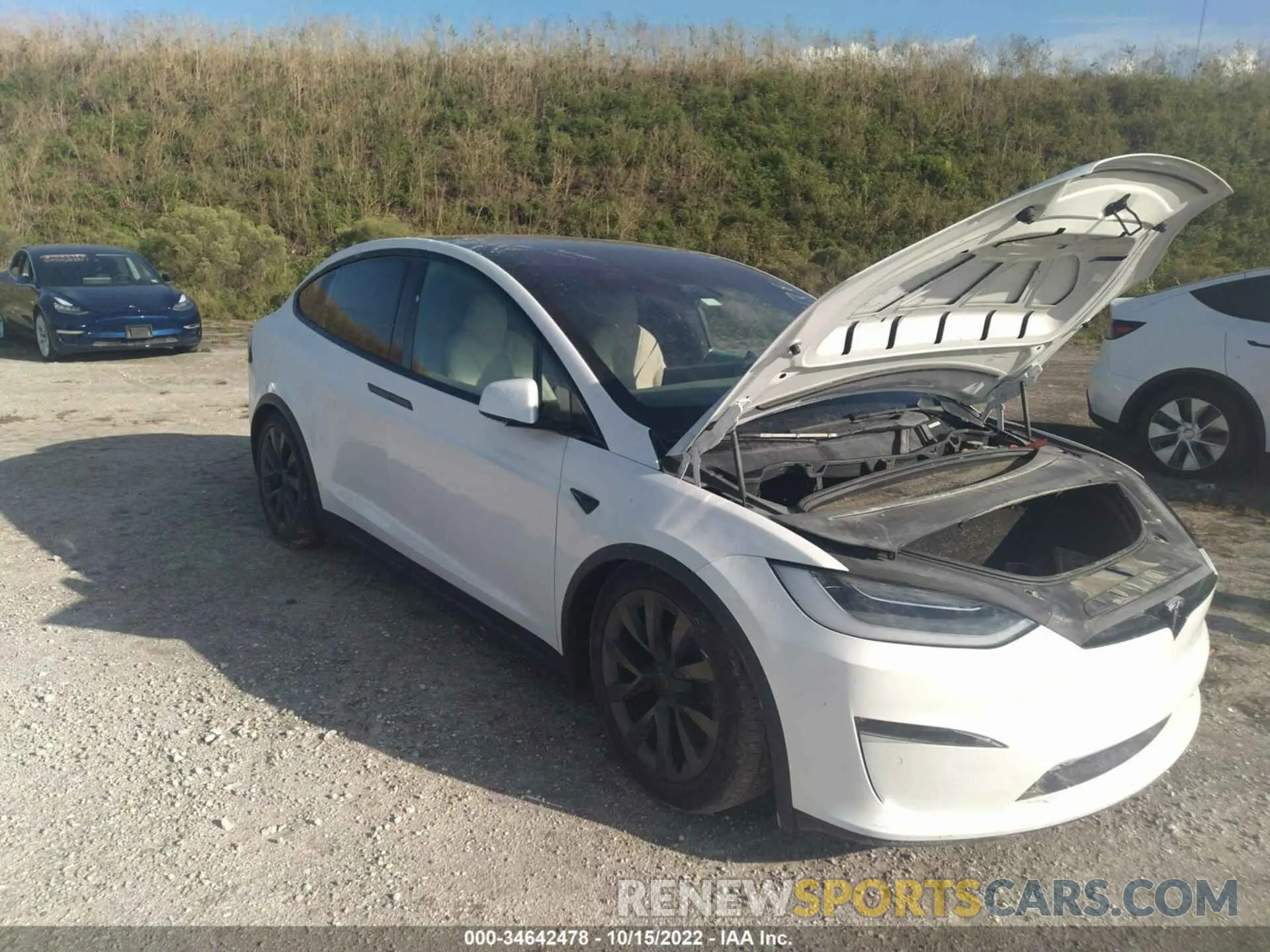 1 fotografías del automóvil dañado 7SAXCBE50NF333011 TESLA MODEL X 2022