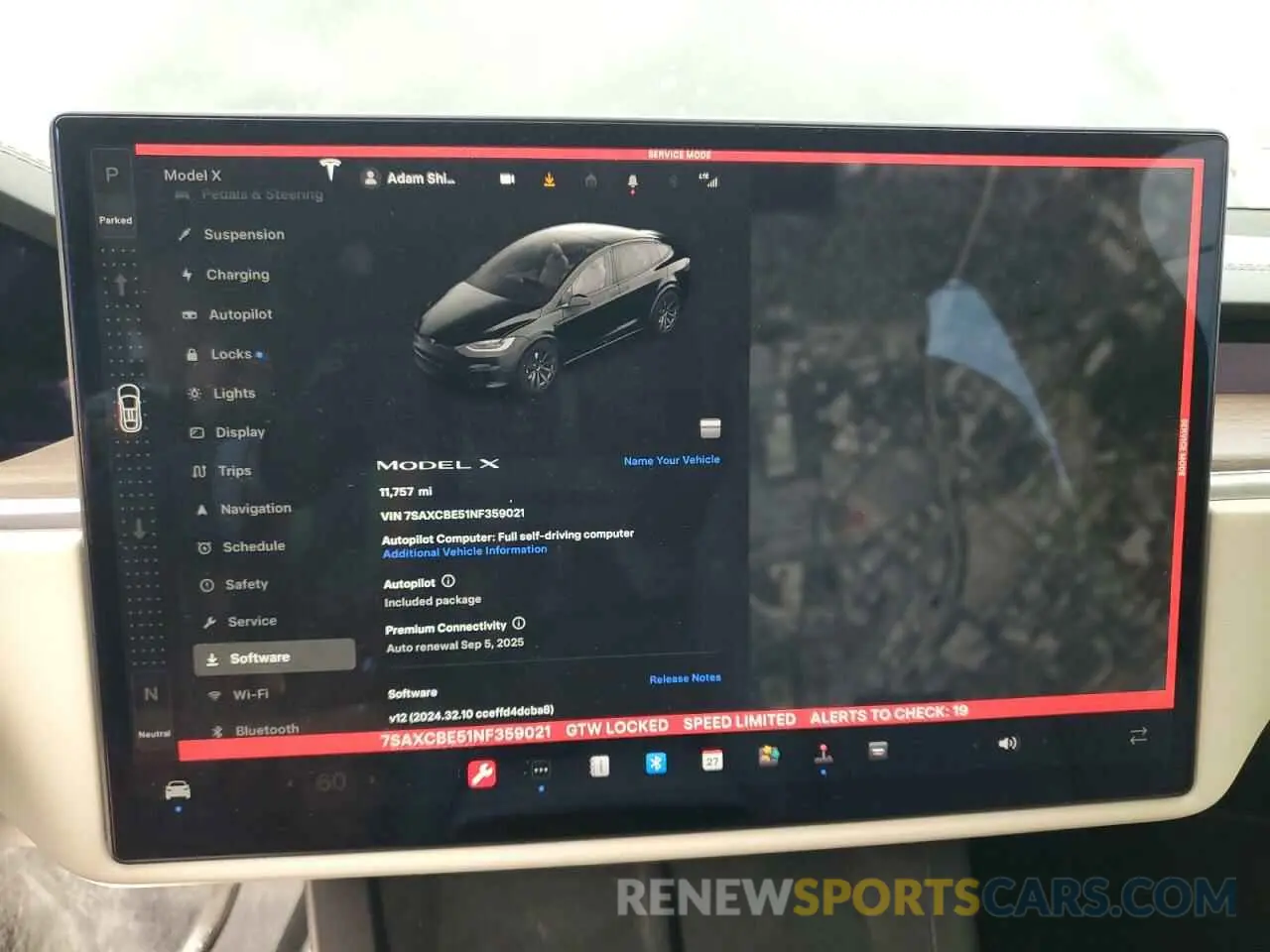 9 fotografías del automóvil dañado 7SAXCBE51NF359021 TESLA MODEL X 2022