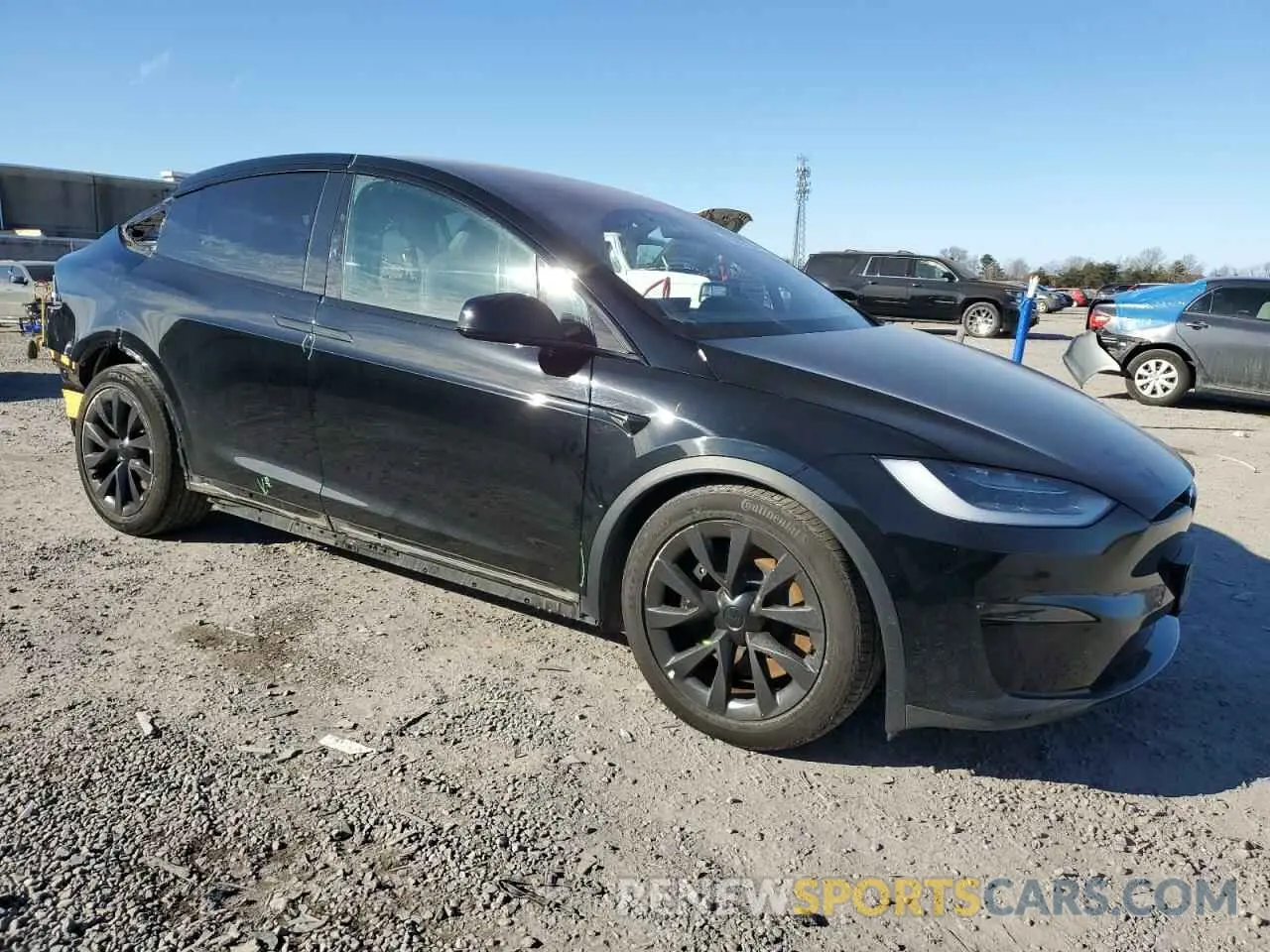 4 fotografías del automóvil dañado 7SAXCBE51NF361206 TESLA MODEL X 2022