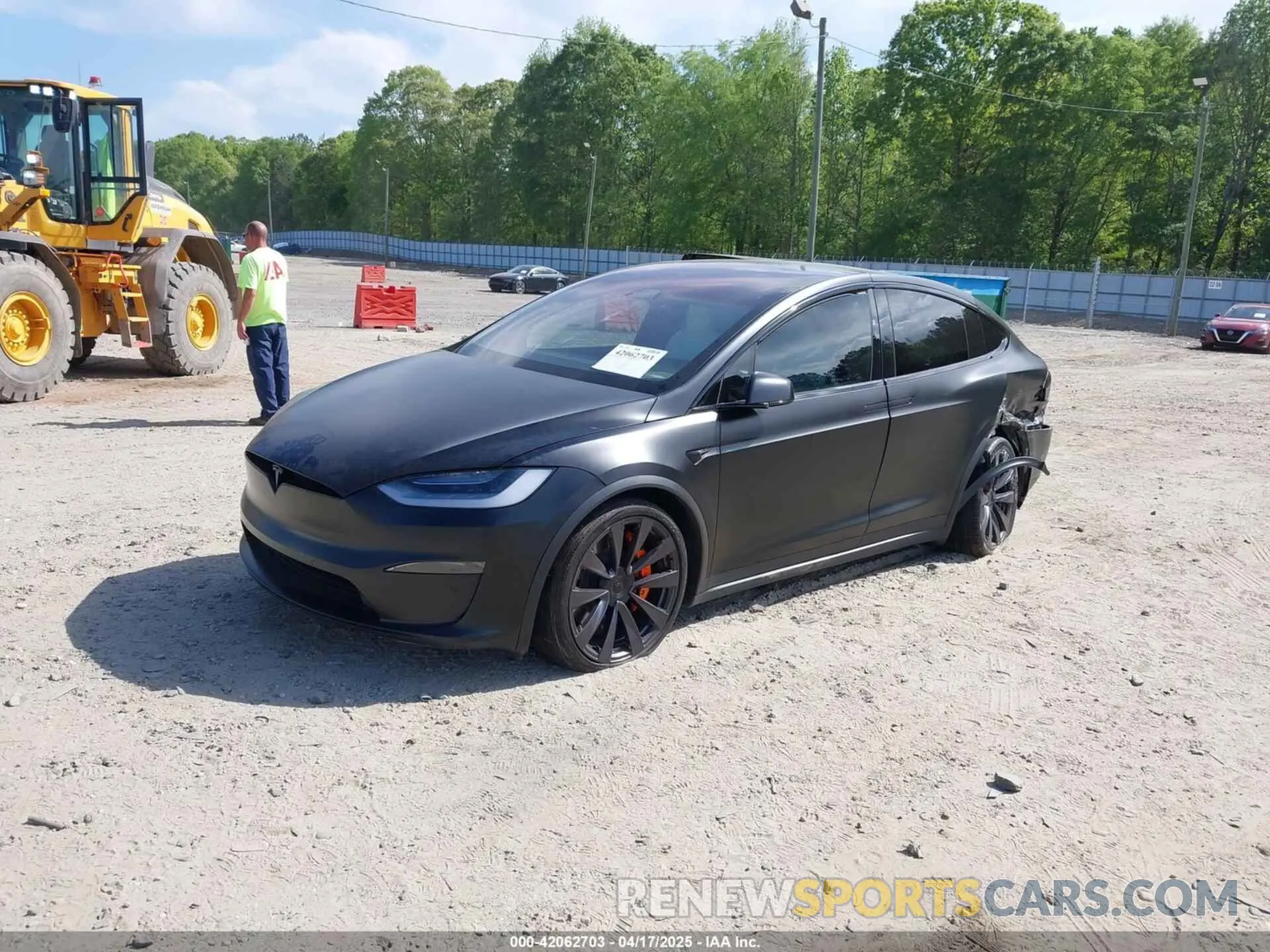 2 fotografías del automóvil dañado 7SAXCBE52NF331373 TESLA MODEL X 2022