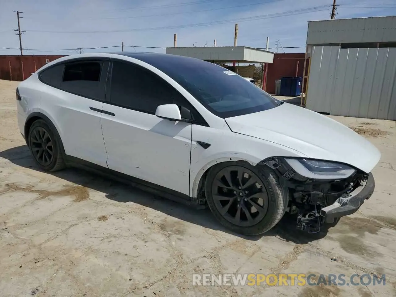 4 fotografías del automóvil dañado 7SAXCBE52NF362994 TESLA MODEL X 2022
