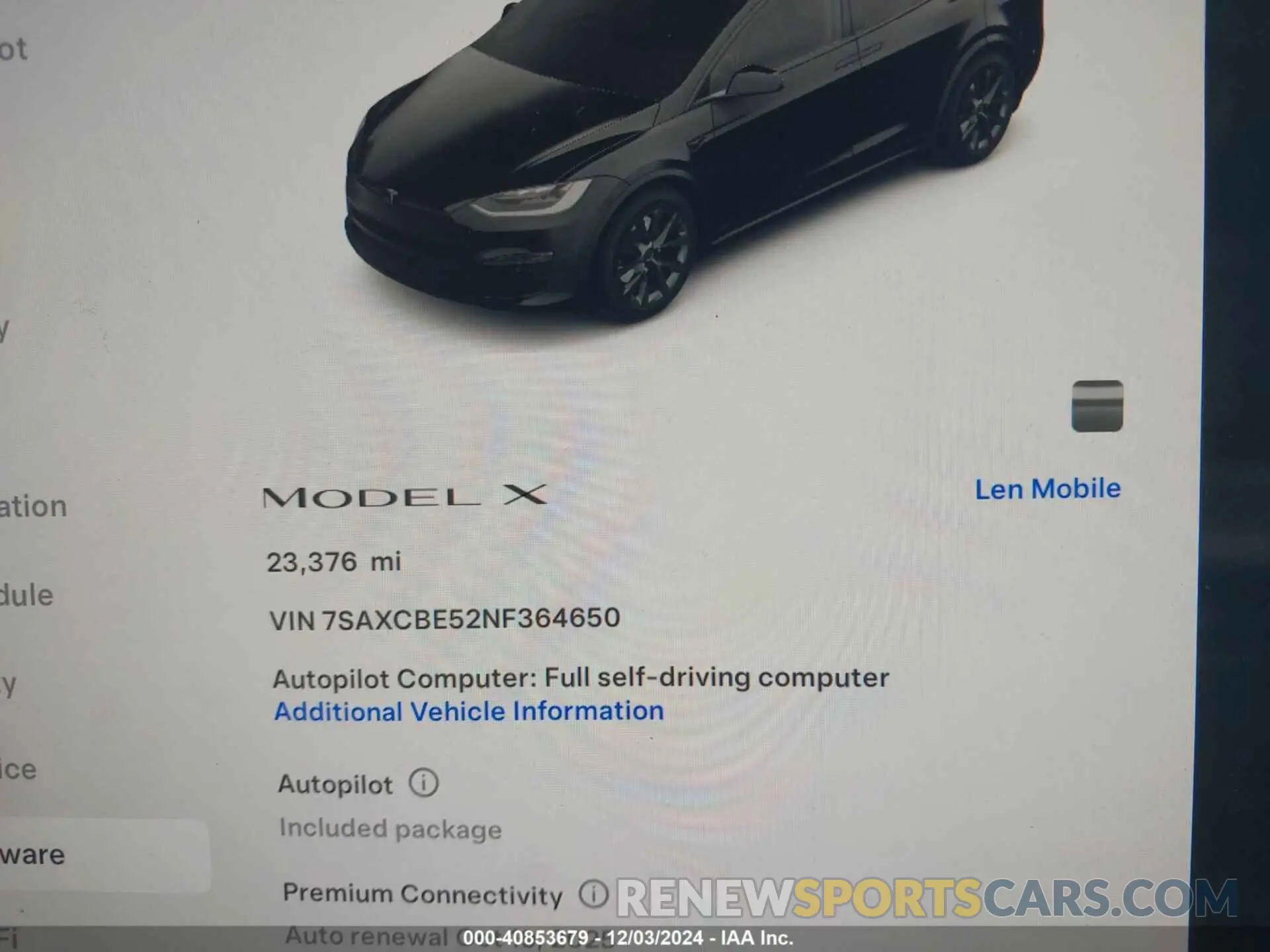 7 fotografías del automóvil dañado 7SAXCBE52NF364650 TESLA MODEL X 2022