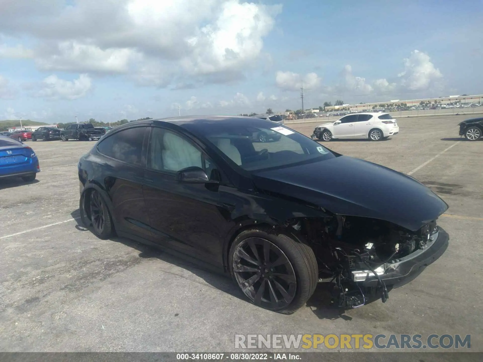 1 fotografías del automóvil dañado 7SAXCBE53NF331205 TESLA MODEL X 2022