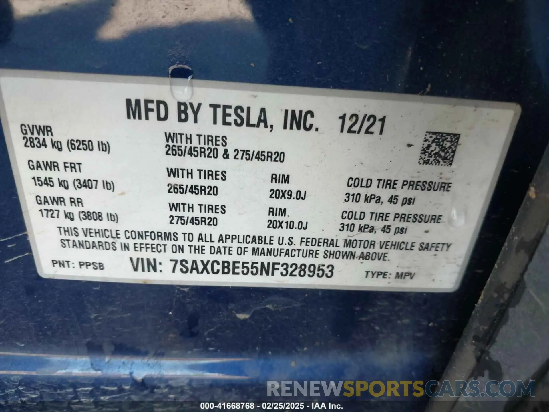 9 fotografías del automóvil dañado 7SAXCBE55NF328953 TESLA MODEL X 2022