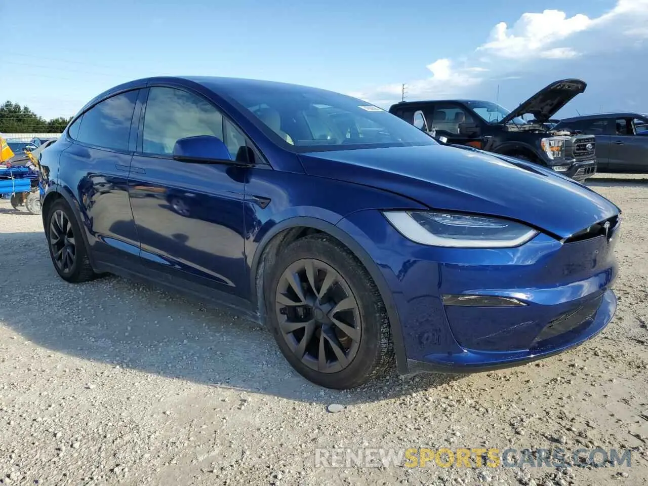 4 fotografías del automóvil dañado 7SAXCBE55NF334770 TESLA MODEL X 2022