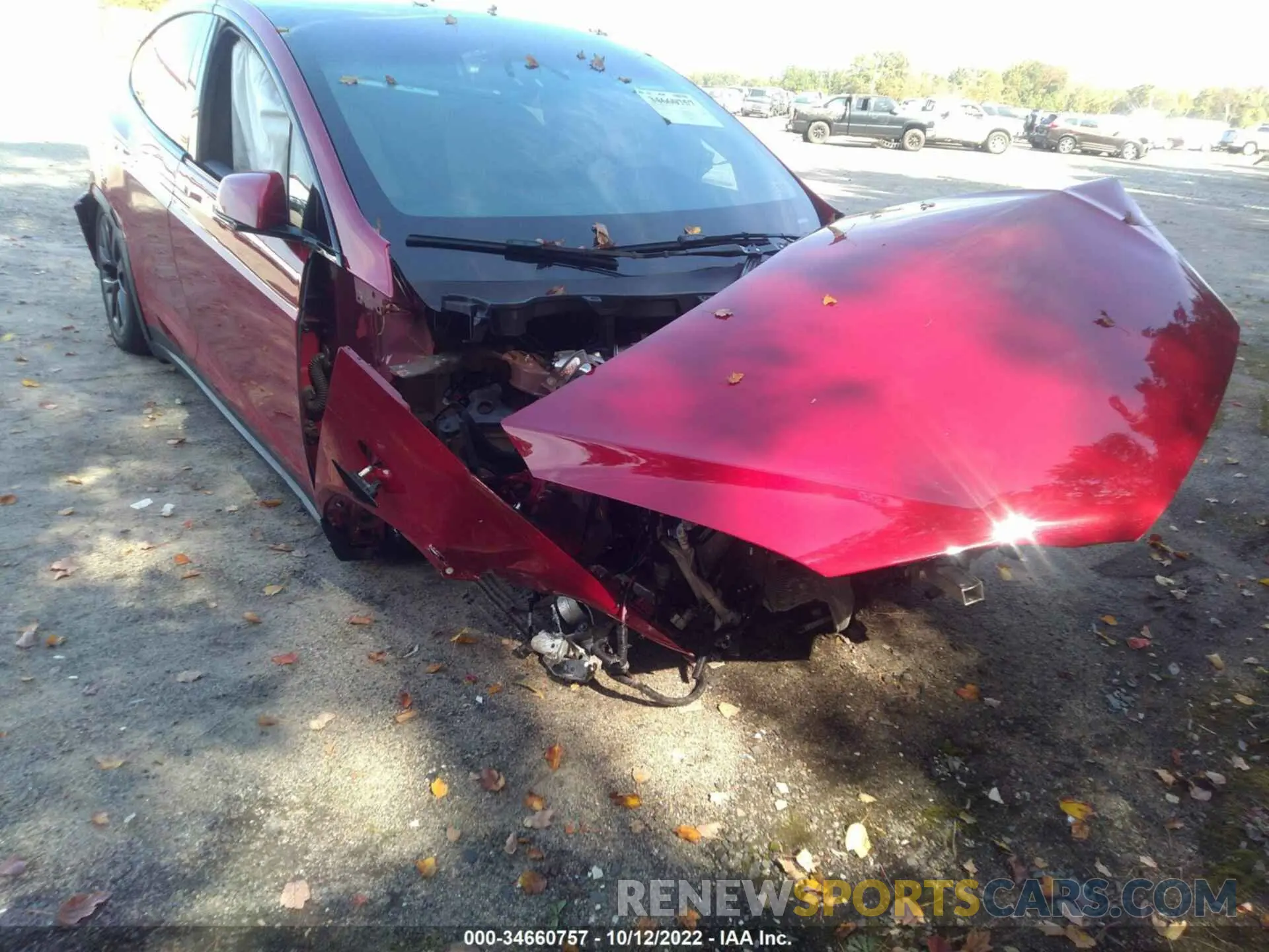6 fotografías del automóvil dañado 7SAXCBE56NF327097 TESLA MODEL X 2022