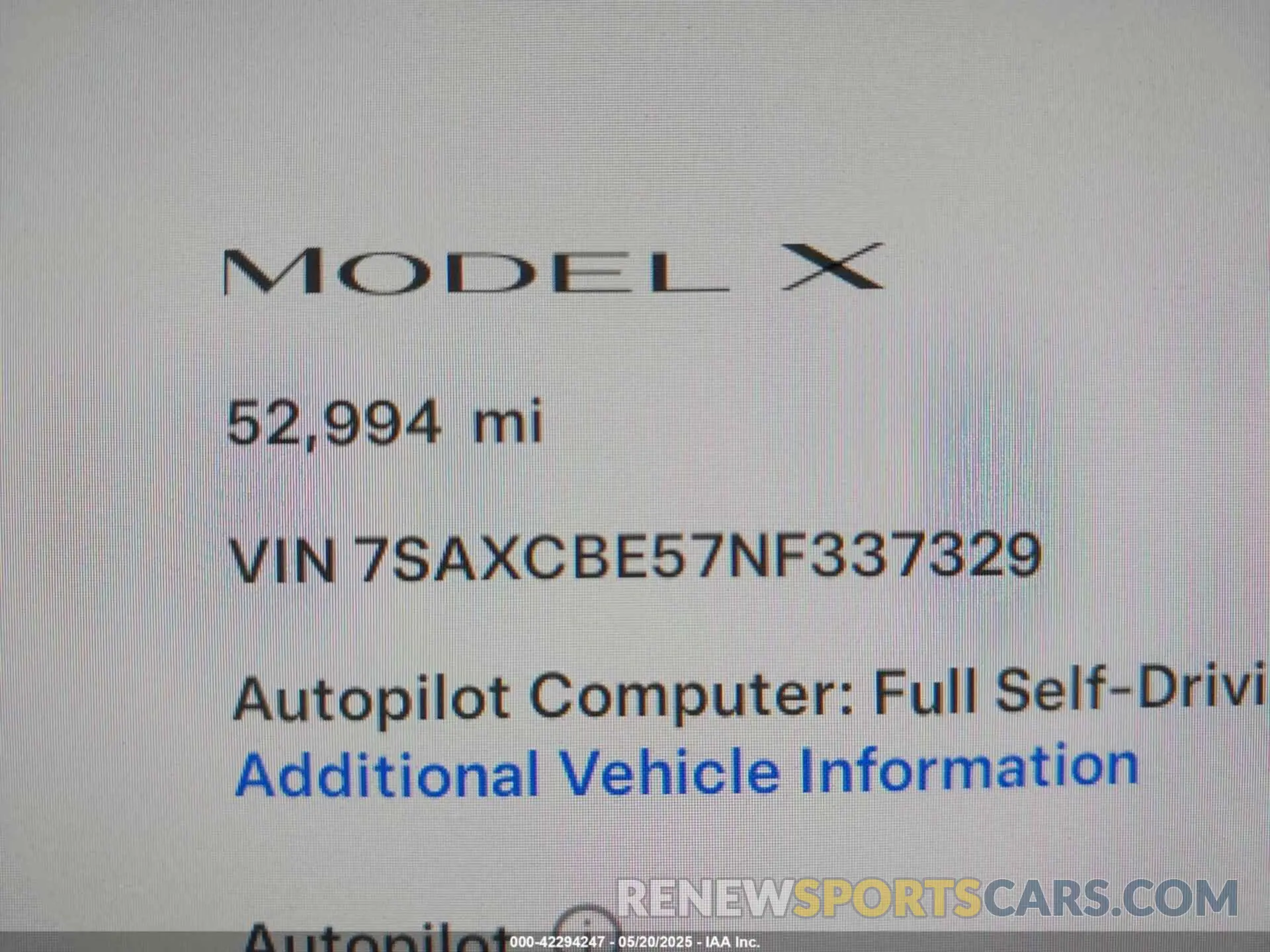 15 fotografías del automóvil dañado 7SAXCBE57NF337329 TESLA MODEL X 2022