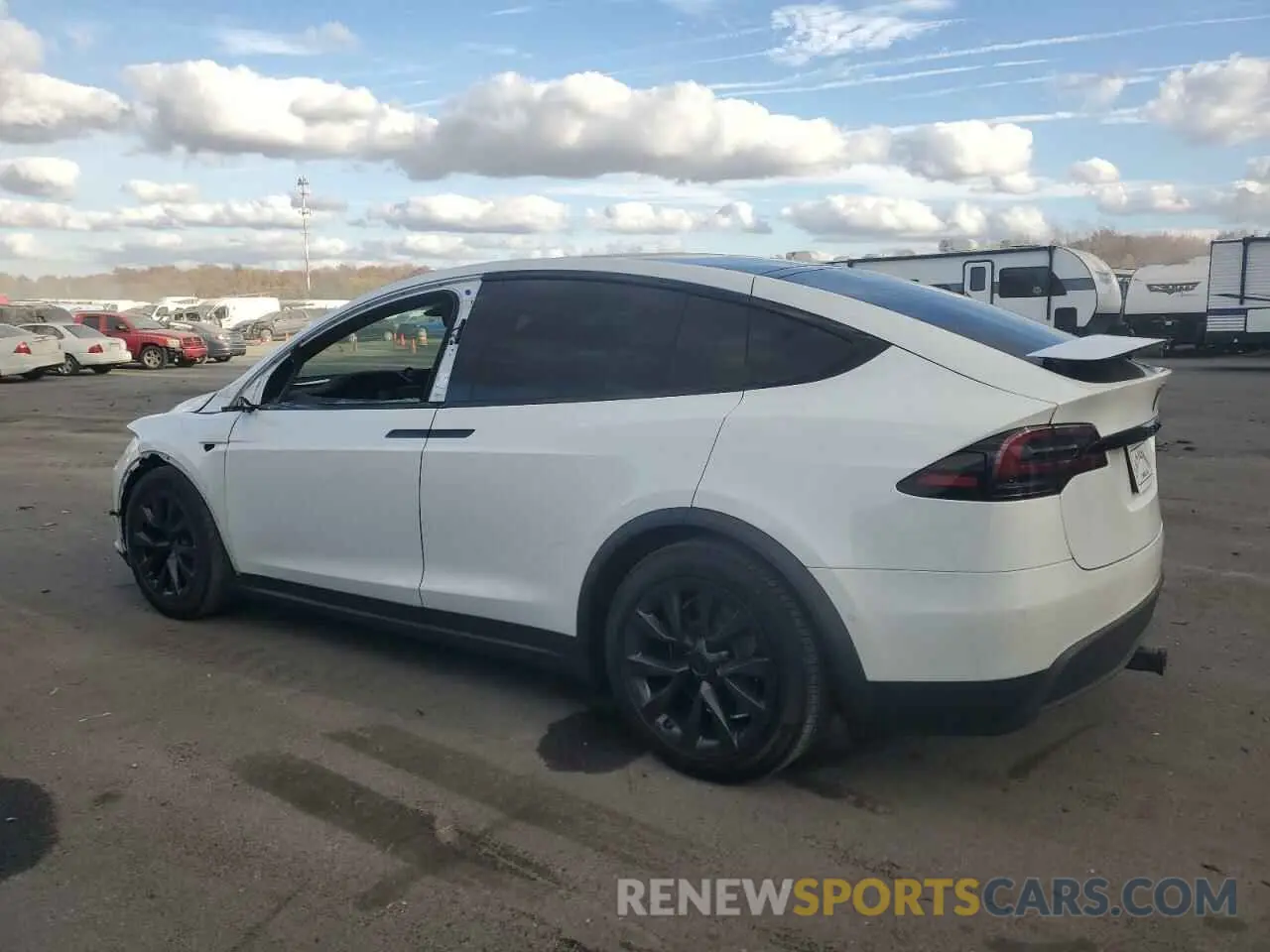 2 fotografías del automóvil dañado 7SAXCBE57NF341297 TESLA MODEL X 2022