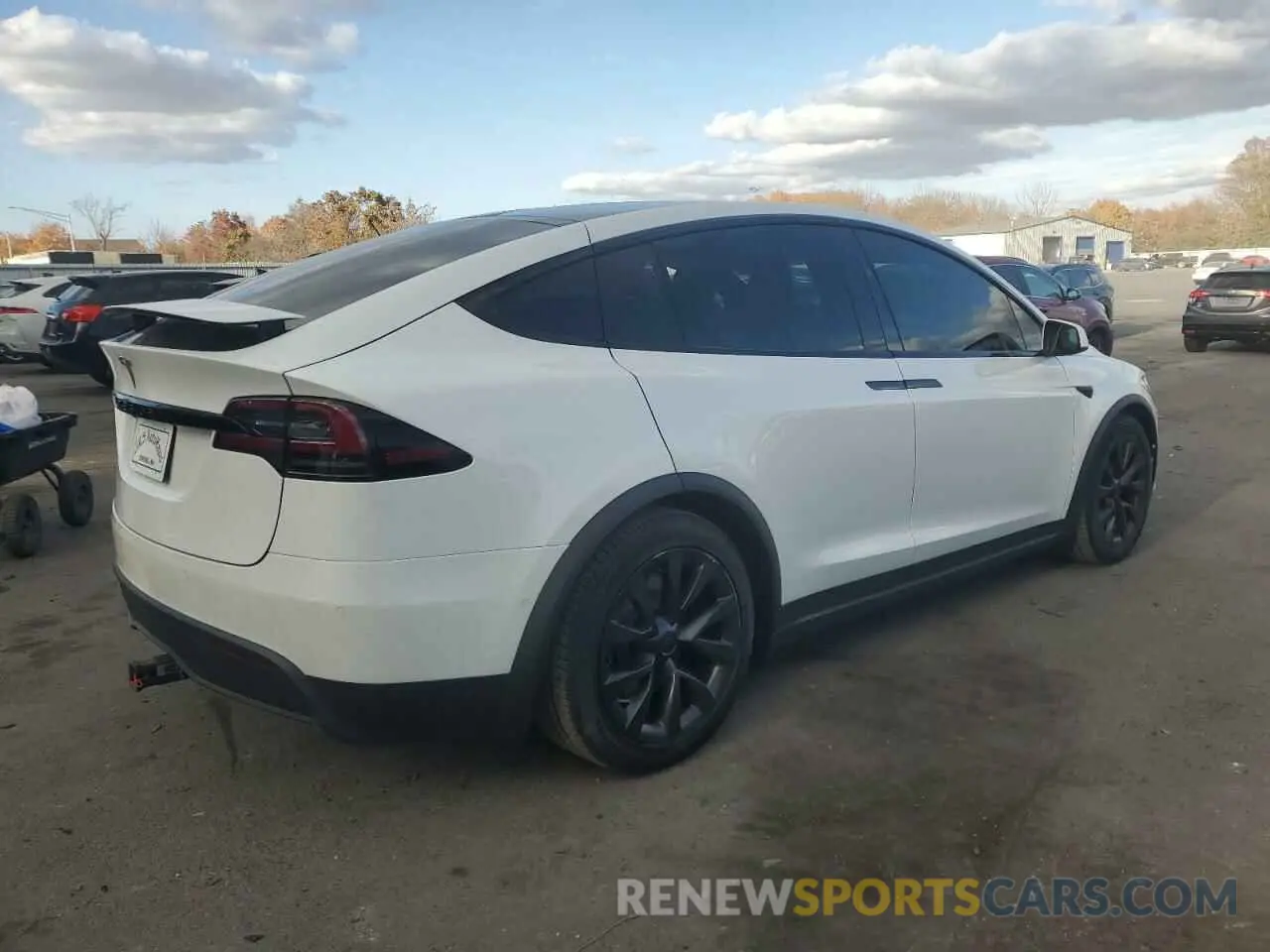3 fotografías del automóvil dañado 7SAXCBE57NF341297 TESLA MODEL X 2022