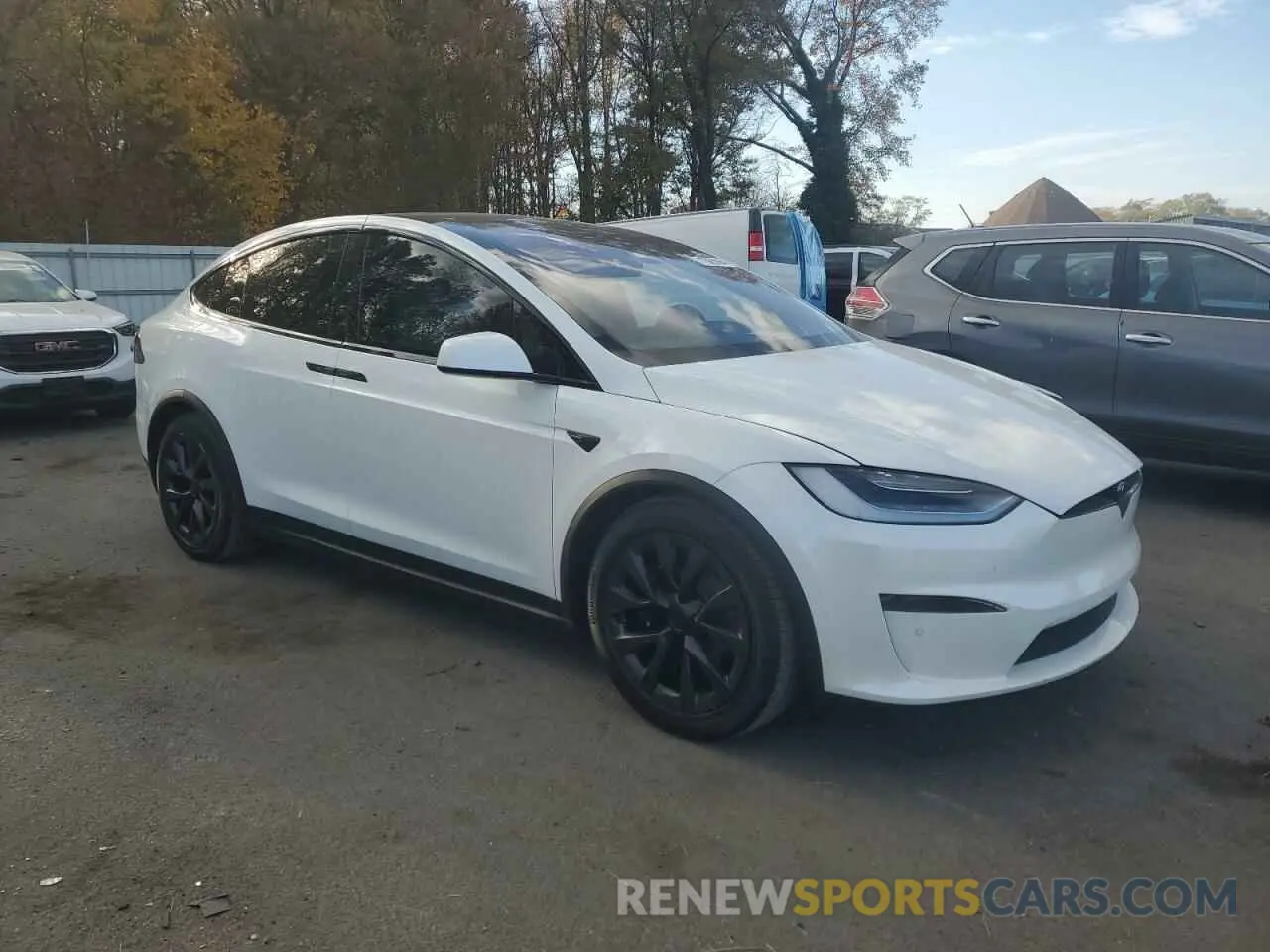 4 fotografías del automóvil dañado 7SAXCBE57NF341297 TESLA MODEL X 2022