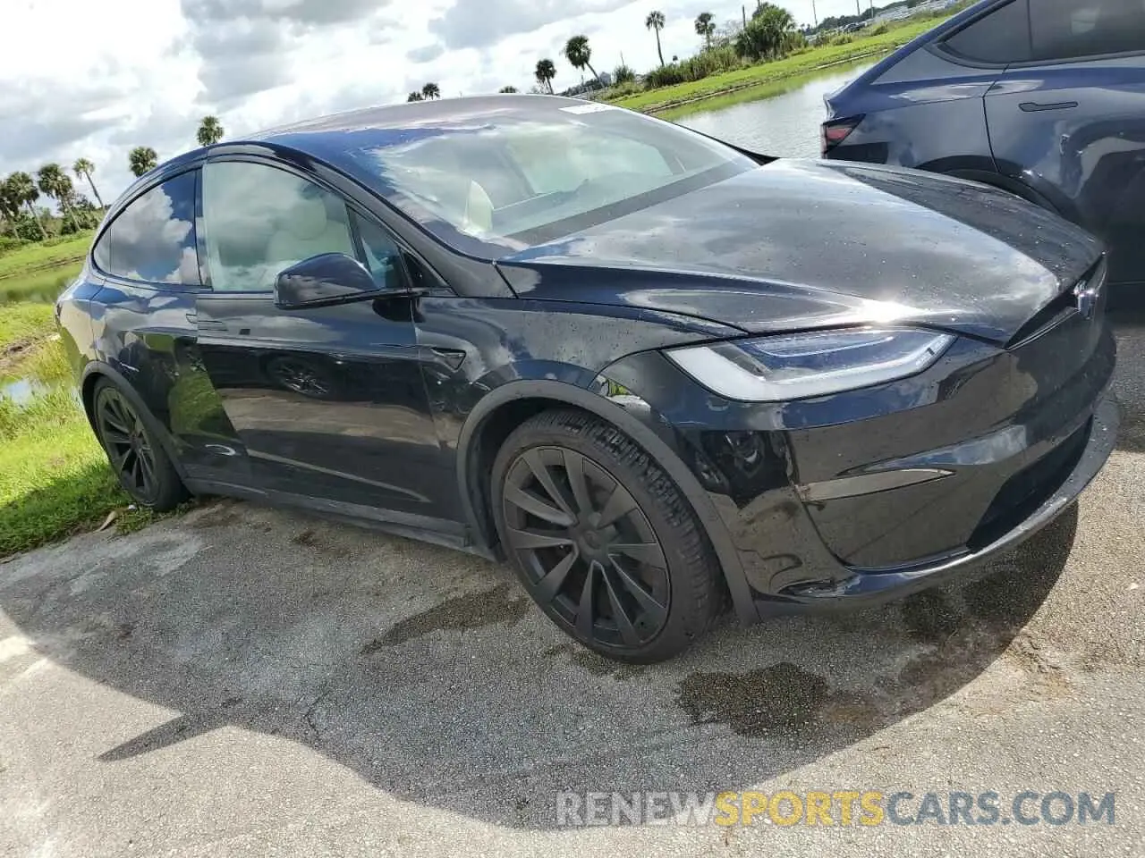 4 fotografías del automóvil dañado 7SAXCBE57NF358648 TESLA MODEL X 2022
