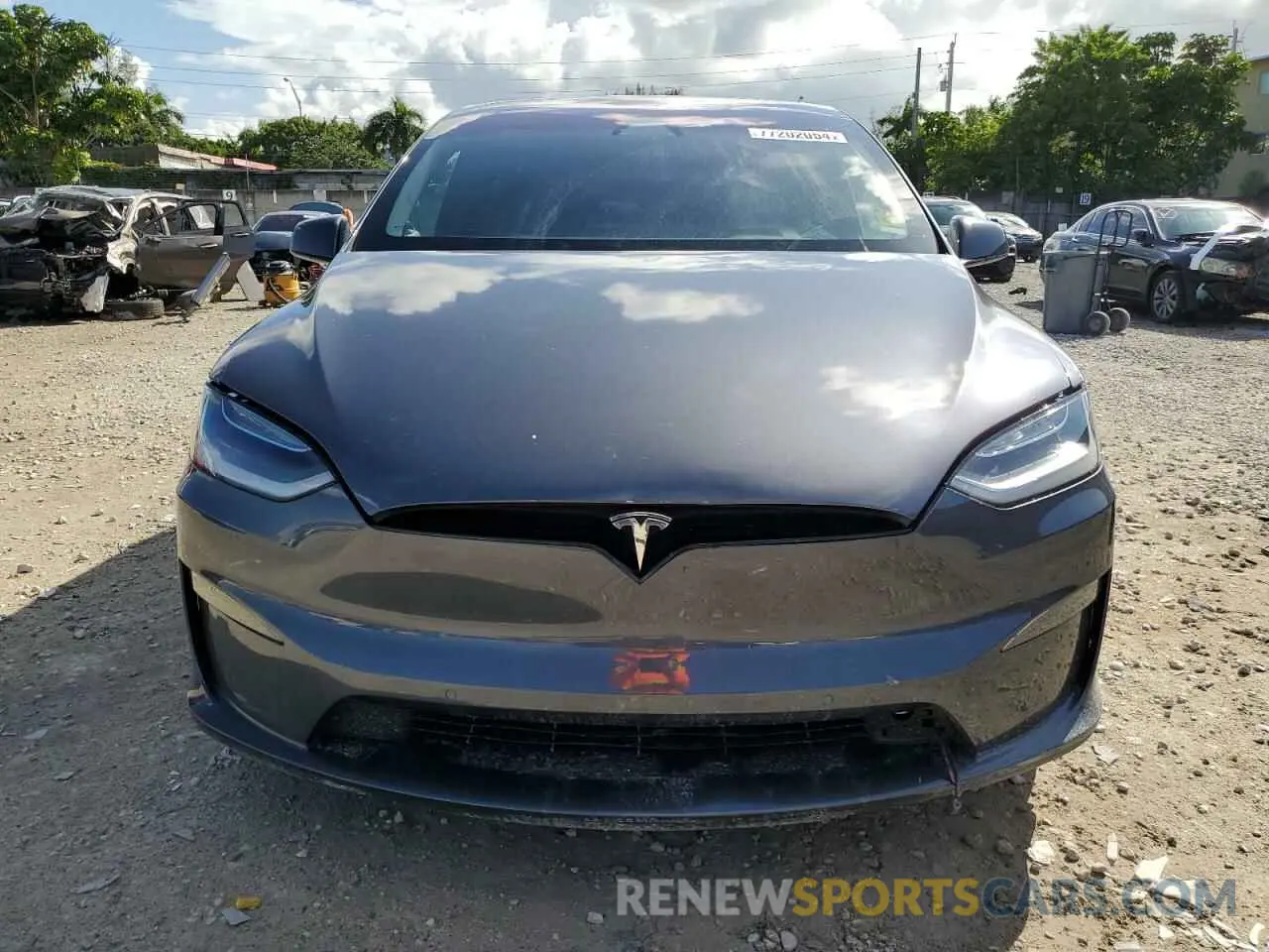 5 fotografías del automóvil dañado 7SAXCBE58NF335072 TESLA MODEL X 2022