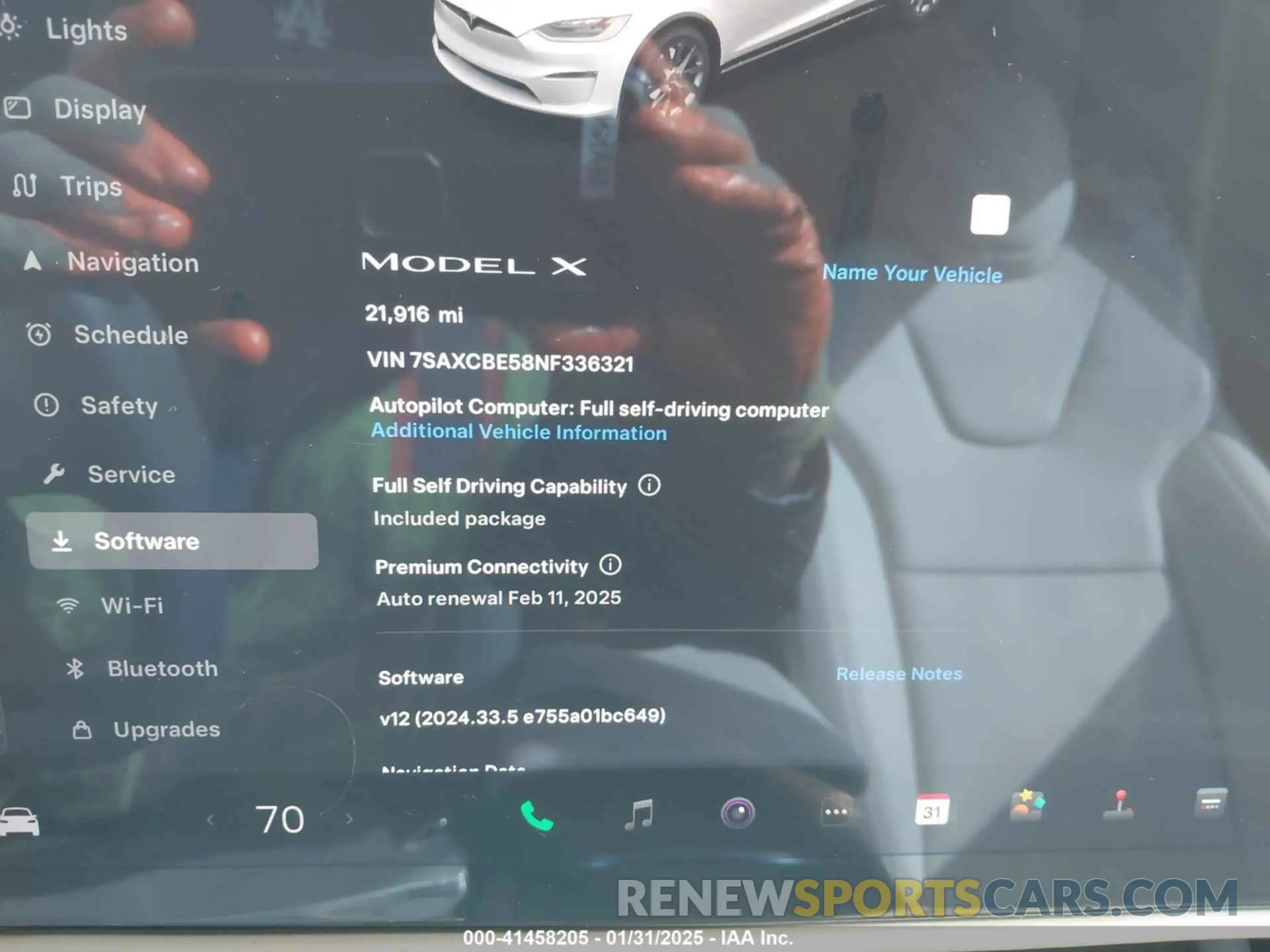 7 fotografías del automóvil dañado 7SAXCBE58NF336321 TESLA MODEL X 2022