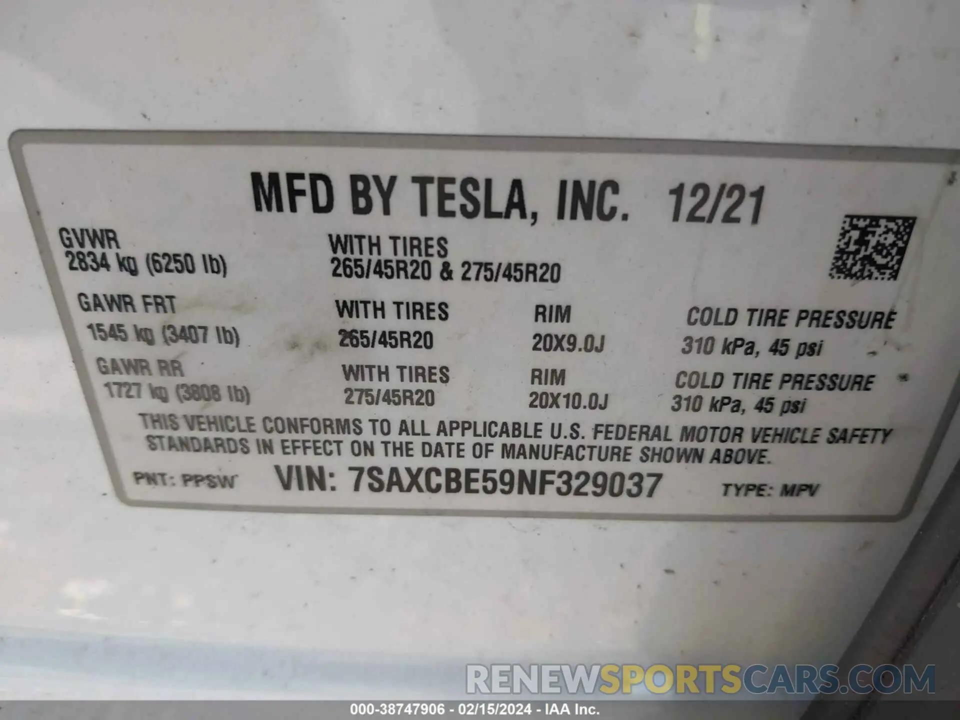 9 fotografías del automóvil dañado 7SAXCBE59NF329037 TESLA MODEL X 2022