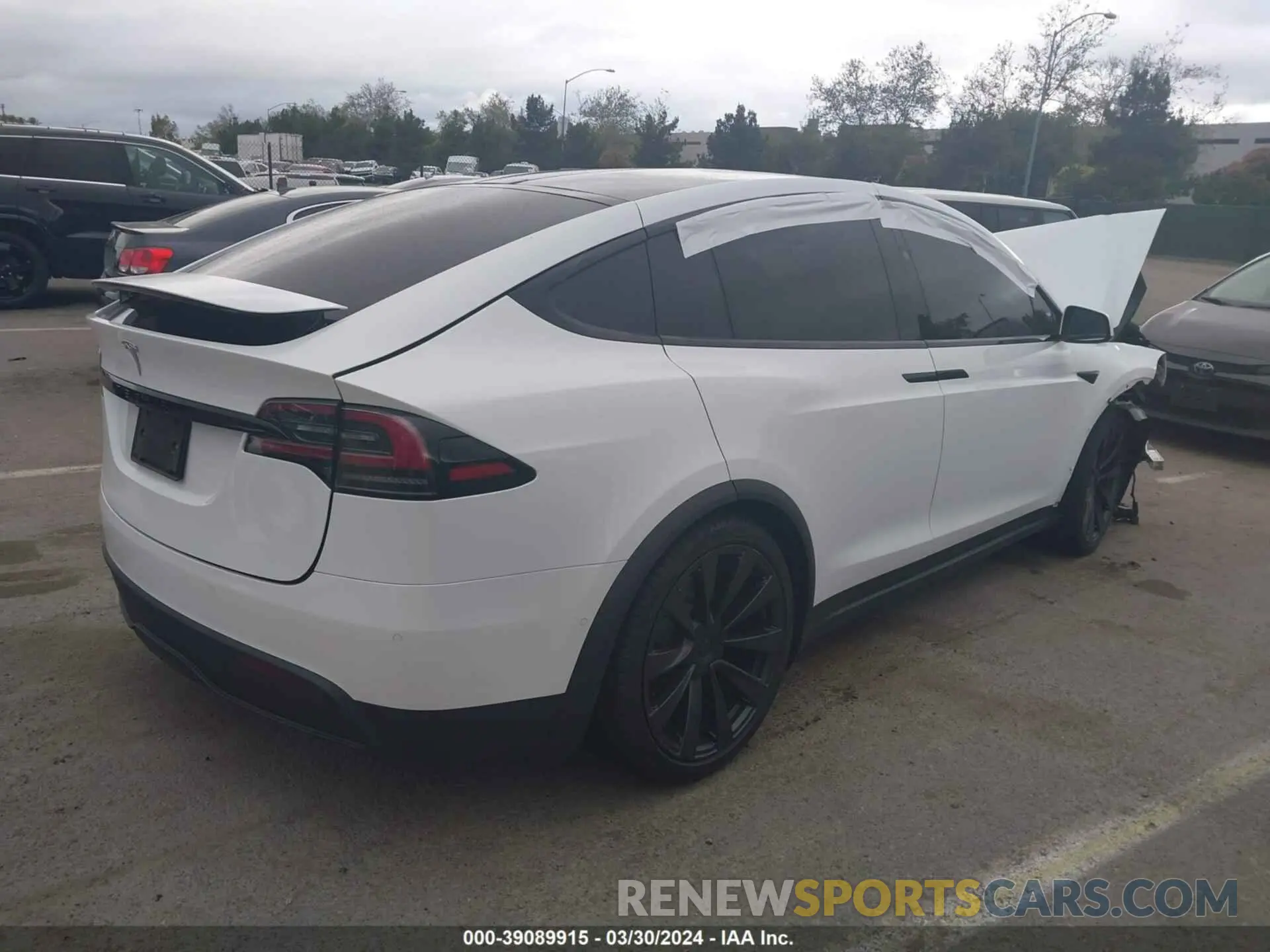 4 fotografías del automóvil dañado 7SAXCBE59NF355105 TESLA MODEL X 2022