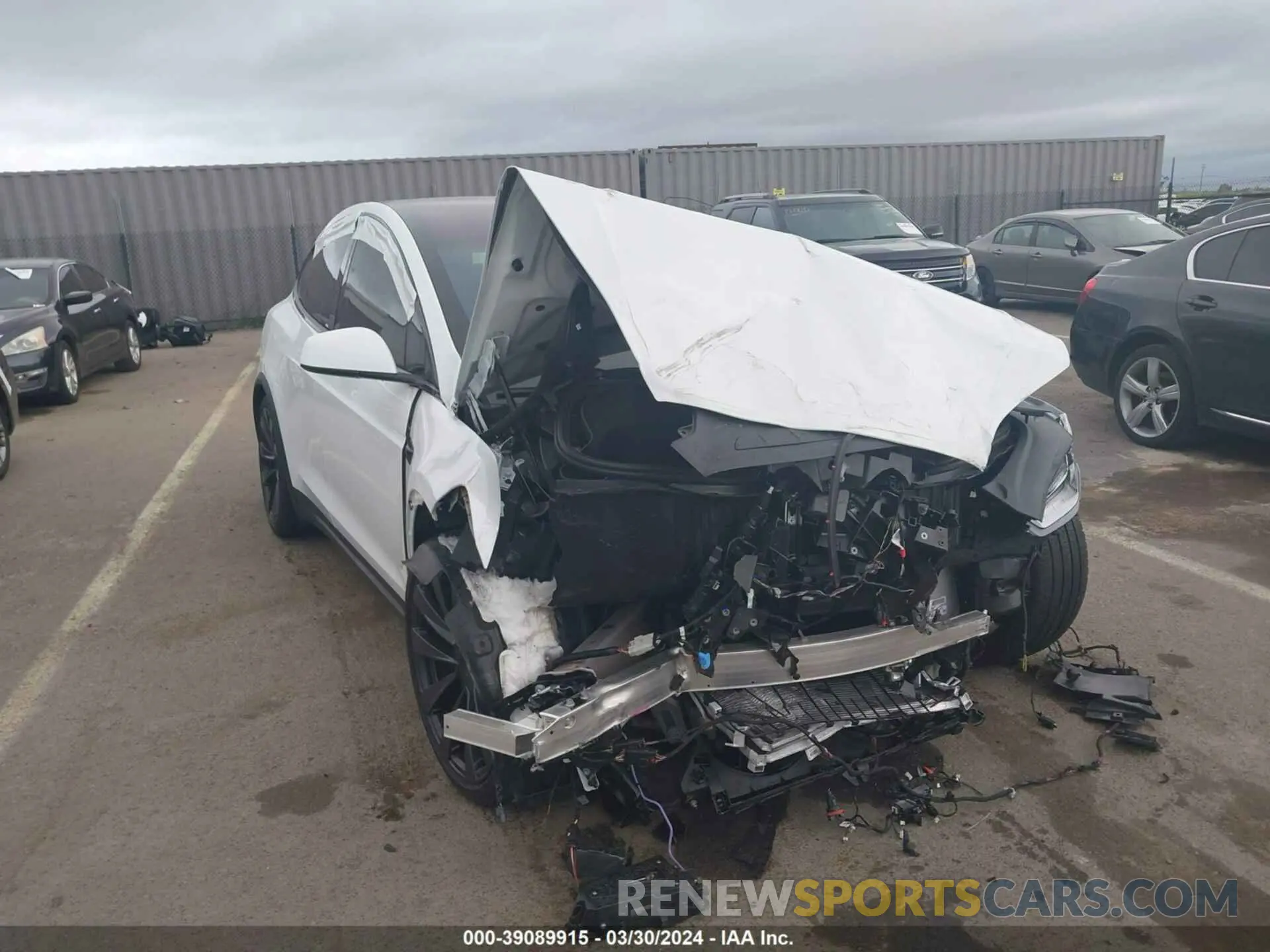 6 fotografías del automóvil dañado 7SAXCBE59NF355105 TESLA MODEL X 2022