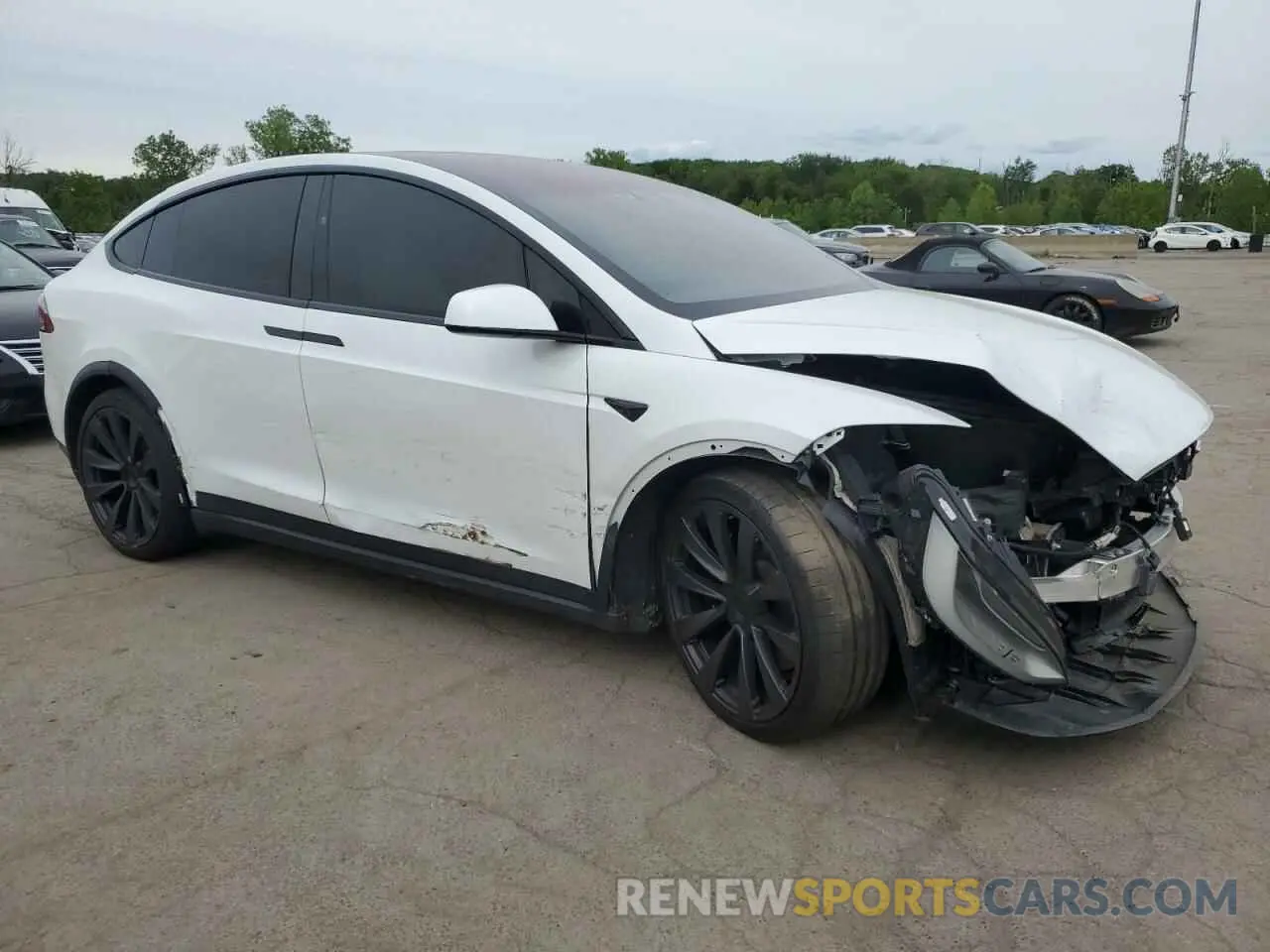 4 fotografías del automóvil dañado 7SAXCBE60NF329534 TESLA MODEL X 2022