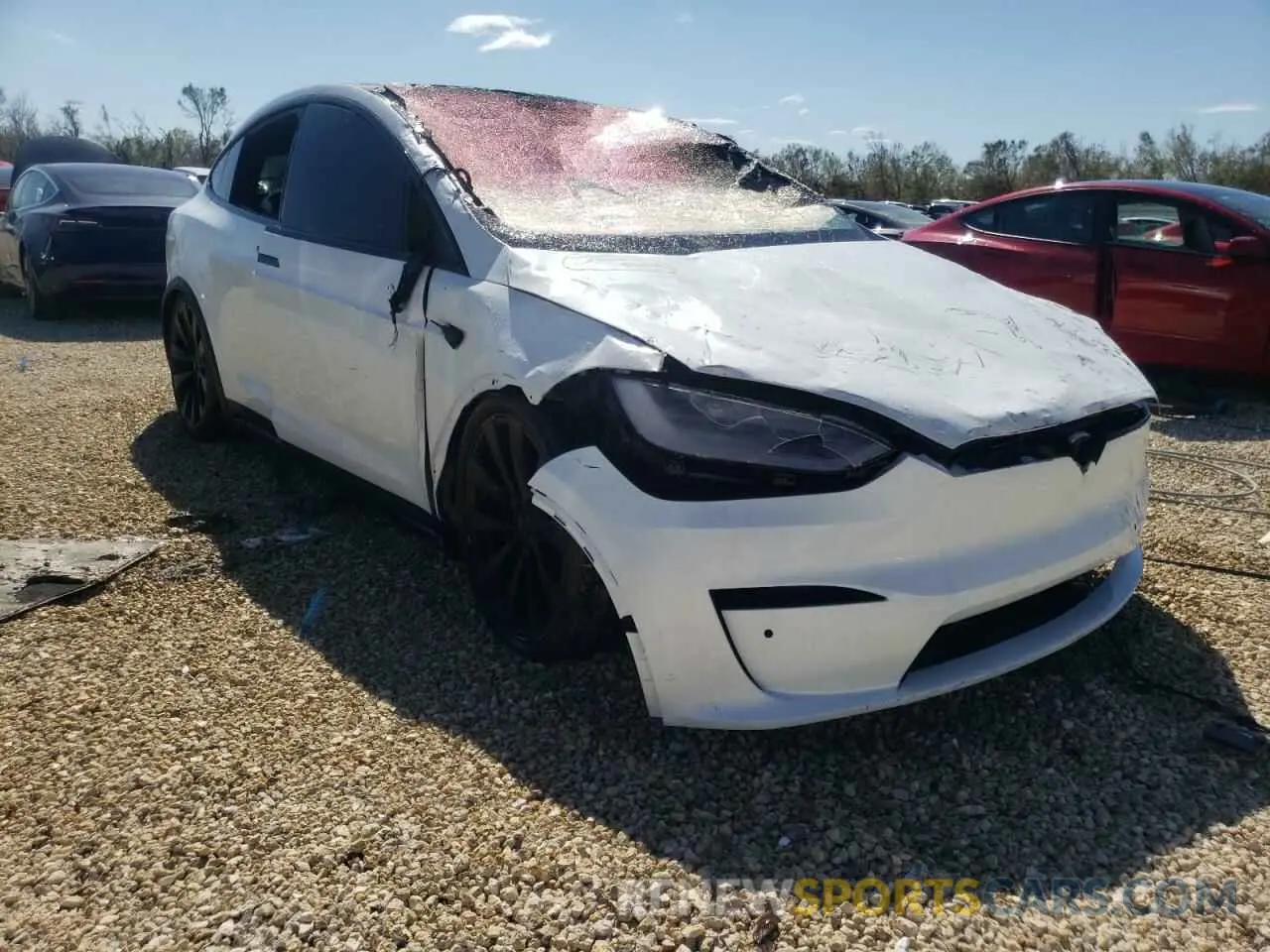 1 fotografías del automóvil dañado 7SAXCBE60NF331994 TESLA MODEL X 2022