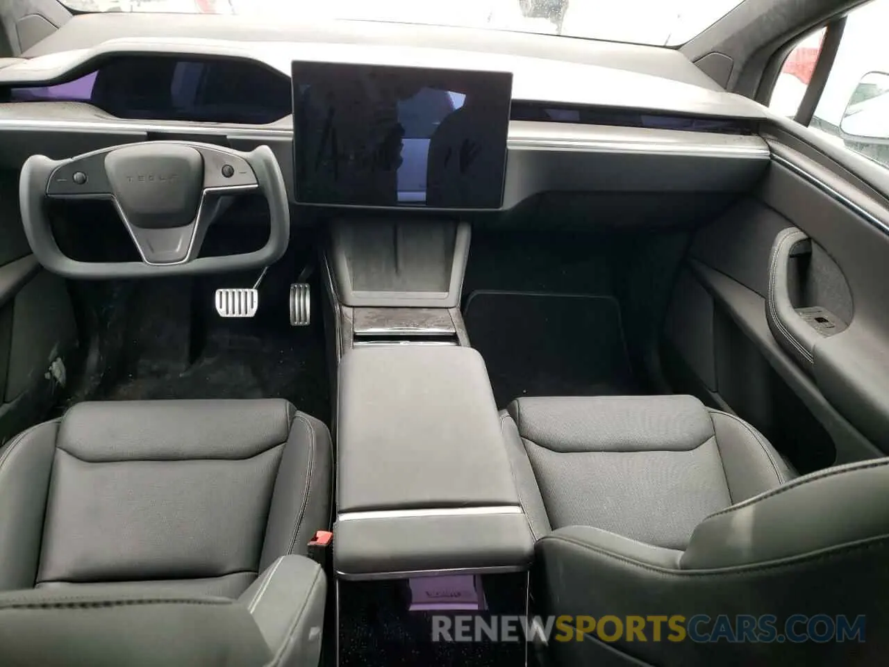 8 fotografías del automóvil dañado 7SAXCBE60NF343319 TESLA MODEL X 2022