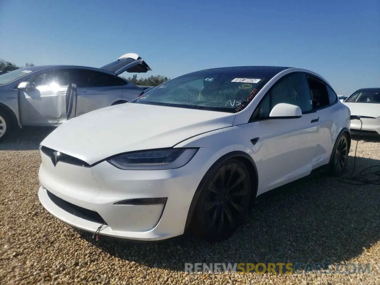 2 fotografías del automóvil dañado 7SAXCBE61NF331955 TESLA MODEL X 2022