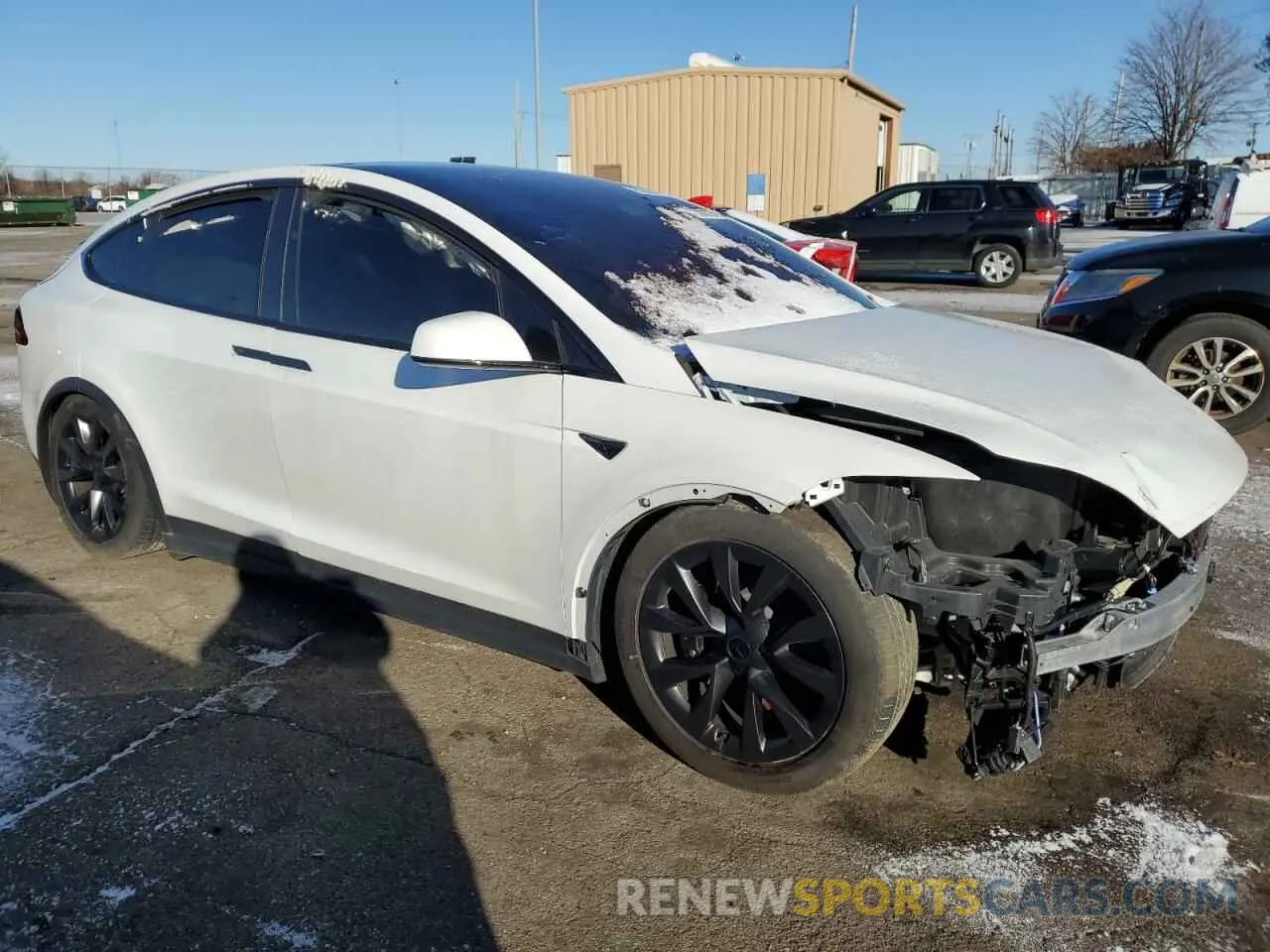 4 fotografías del automóvil dañado 7SAXCBE61NF339991 TESLA MODEL X 2022